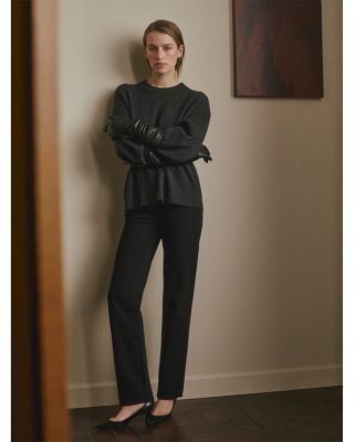 DL1961 Cate Highluxe High Rise Straight Jeans in Black