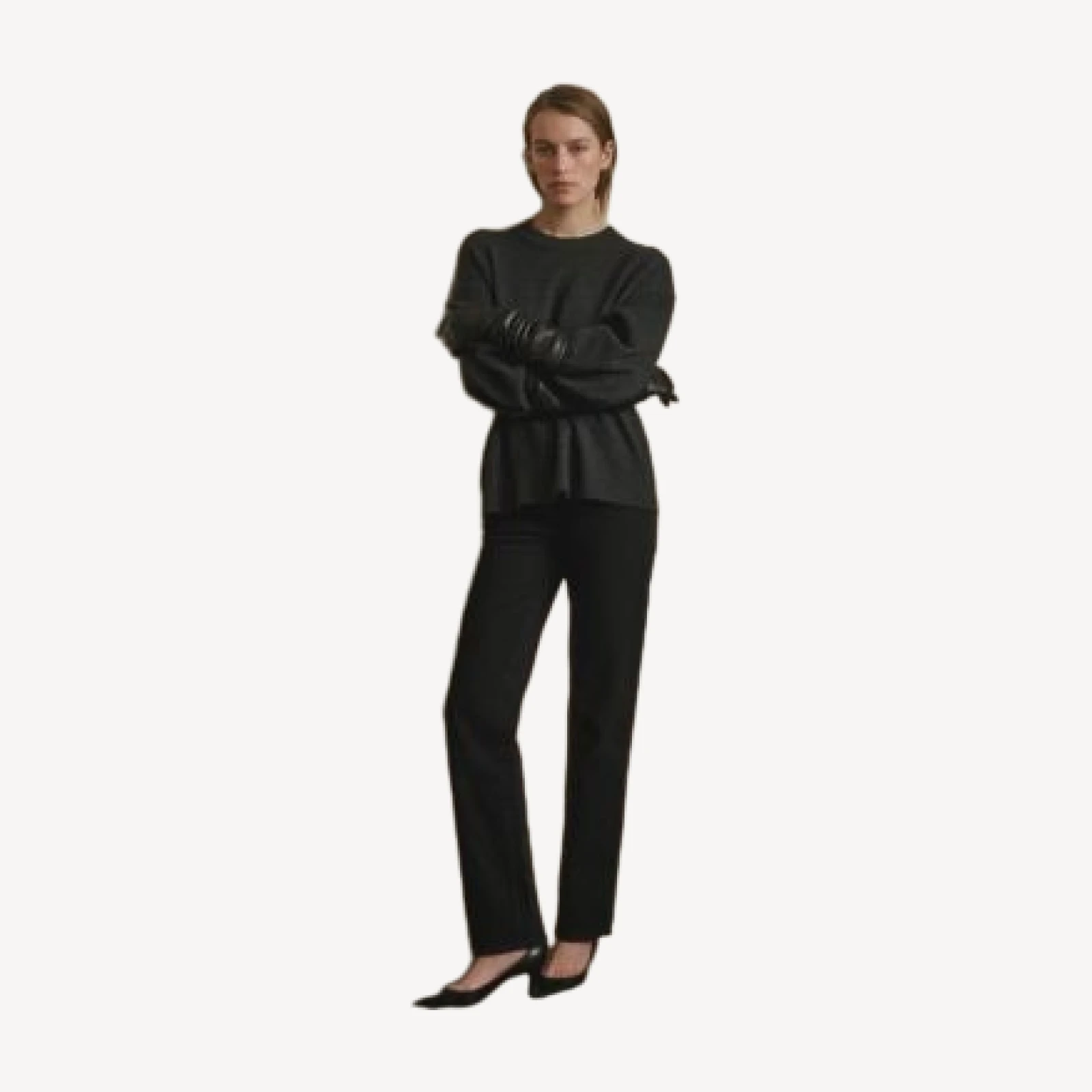 DL1961 Cate Highluxe High Rise Straight Jeans in Black