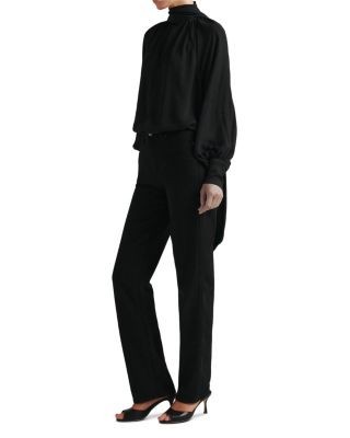 DL1961 Petite Cate Classic High Rise Straight Jeans in Black