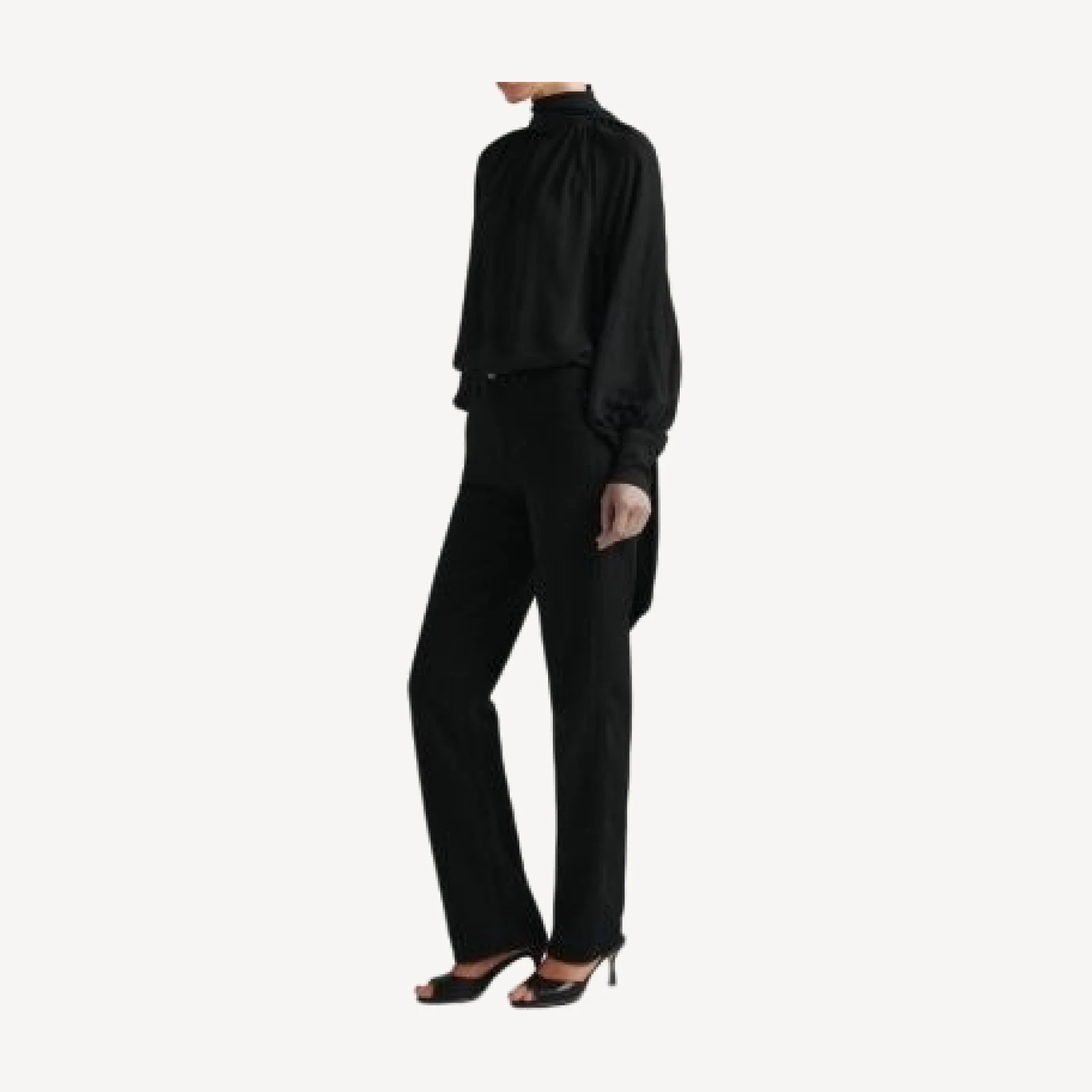 DL1961 Petite Cate Classic High Rise Straight Jeans in Black