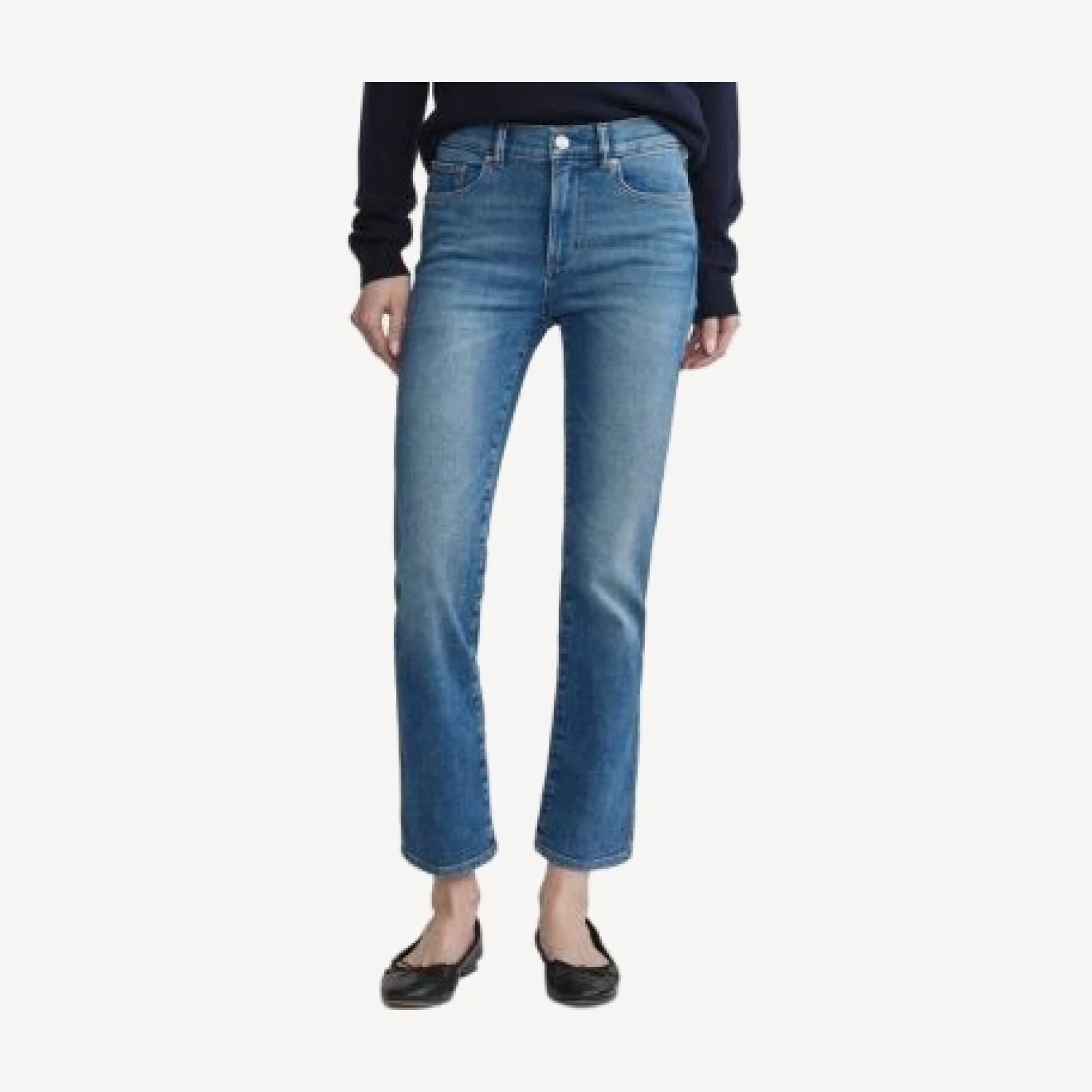 DL1961 Mara Instasculpt High Rise Ankle Straight Jeans in Crisp Air