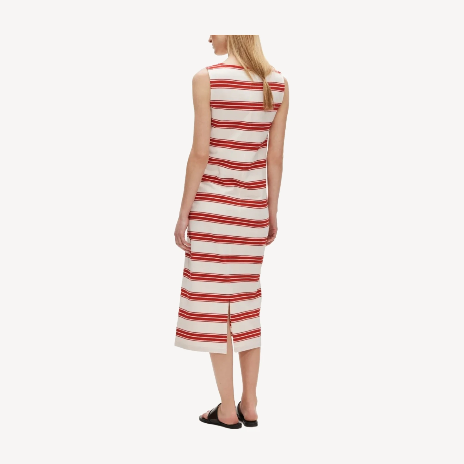 Midi dress in striped mariner cloth