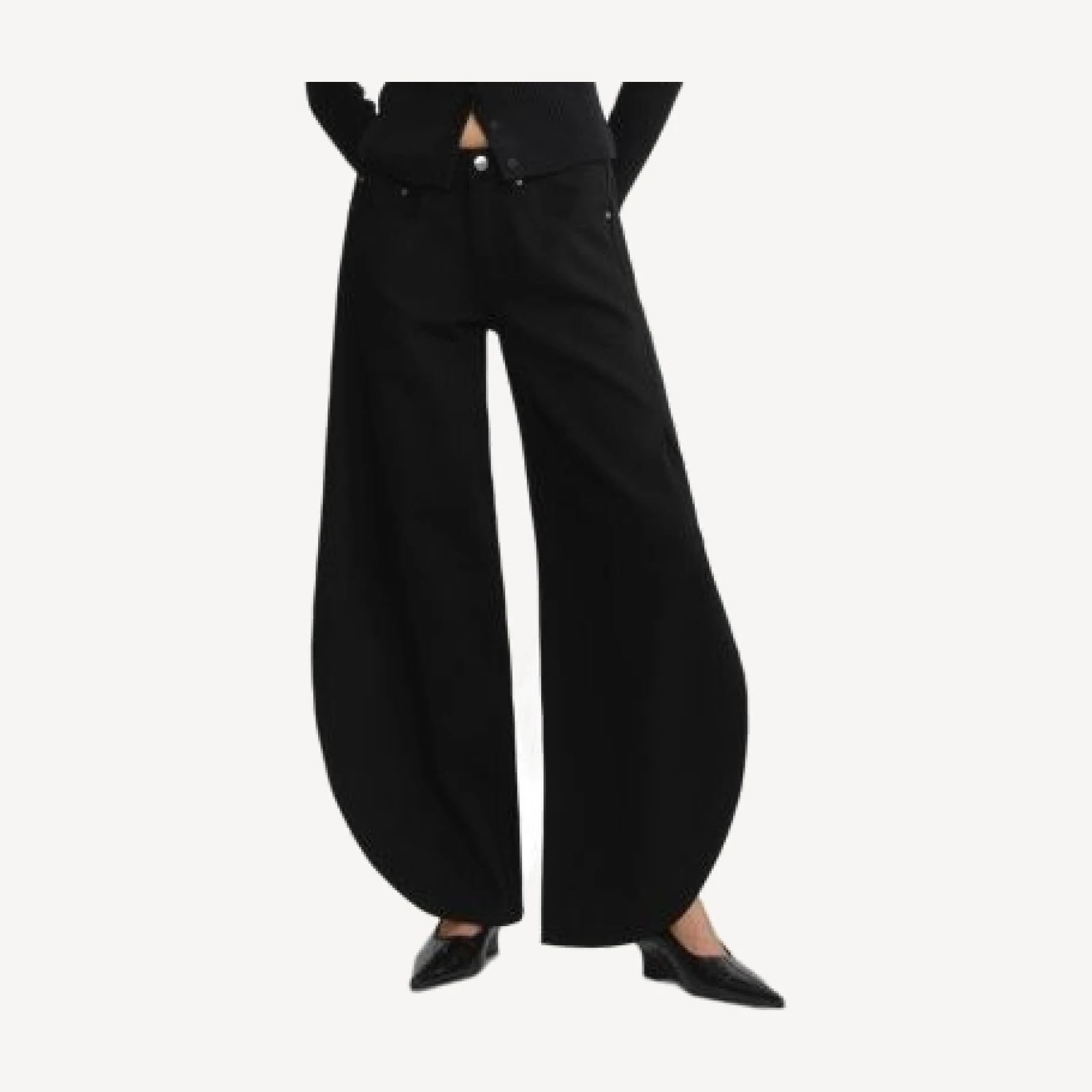 DL1961 Rori High Rise Wide Barrel Highluxe Jeans in Black