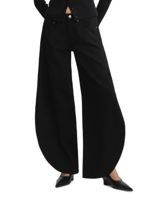 DL1961 Rori High Rise Wide Barrel Highluxe Jeans in Black