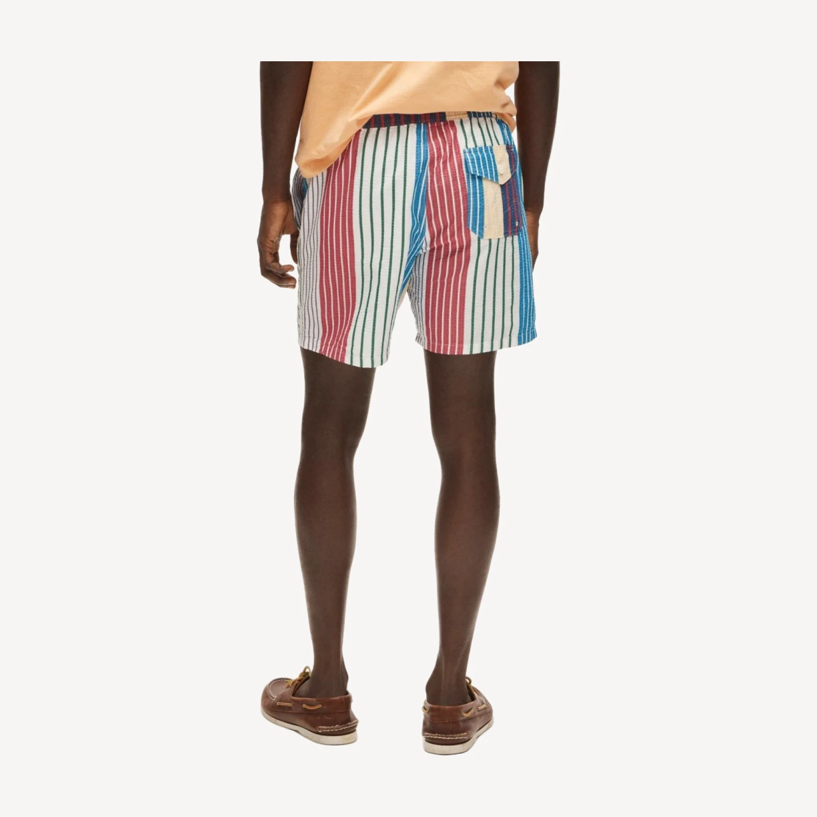 6" swim trunk in seersucker