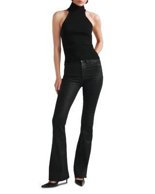 DL1961 Petite Bridget Instasculpt High Rise Bootcut Jeans in Black Coated