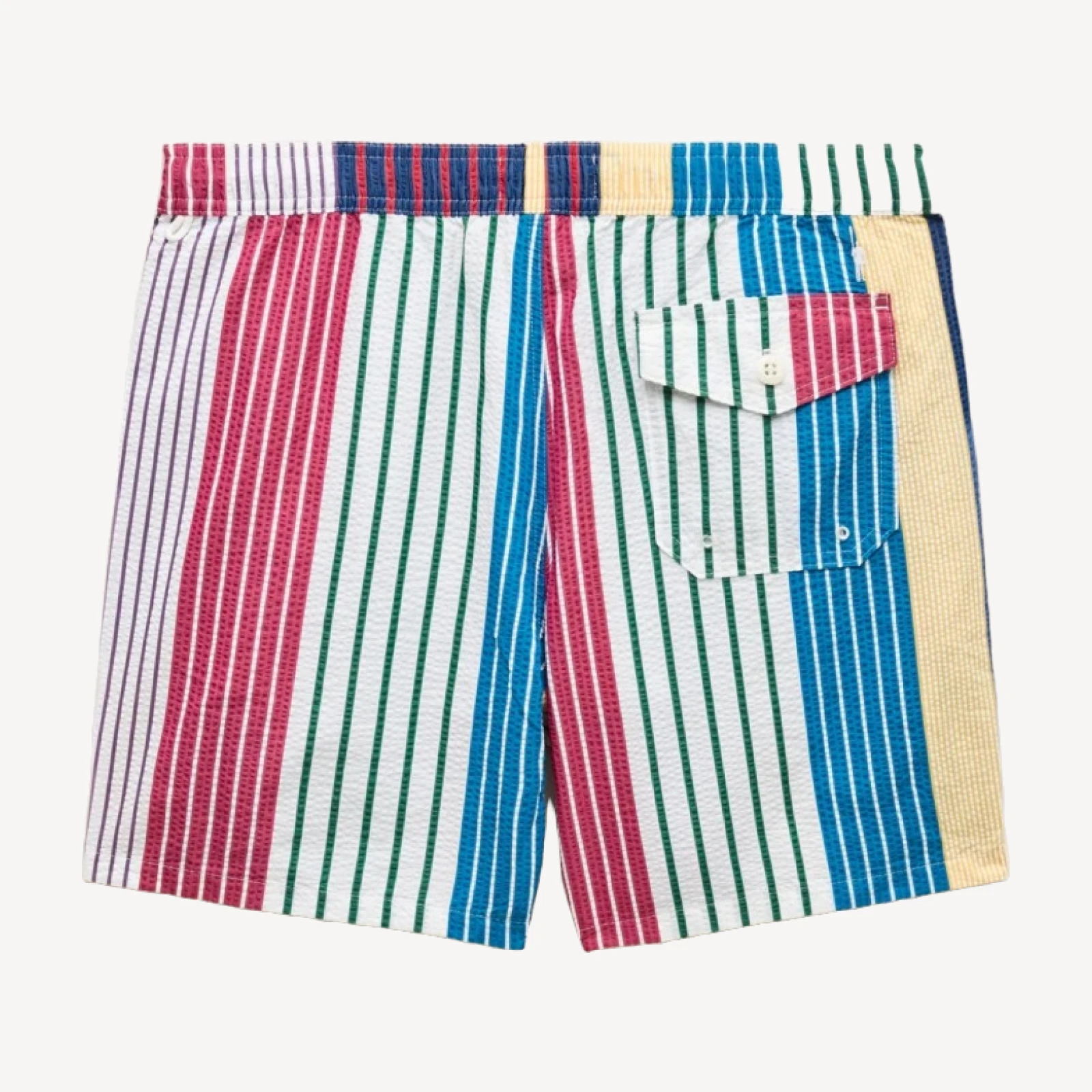 6" swim trunk in seersucker