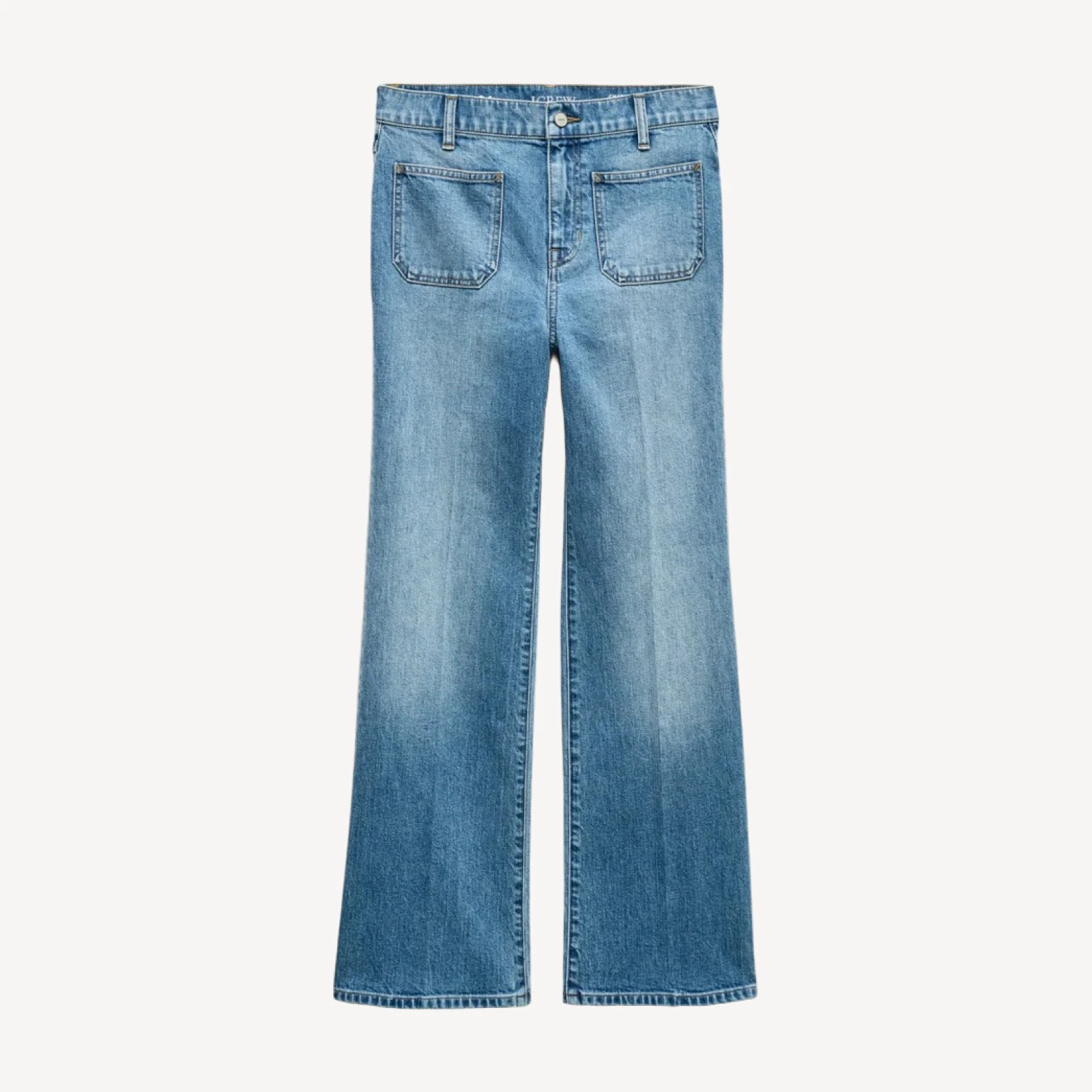 Charley kickout cropped jean in semi-stretch with patch pockets