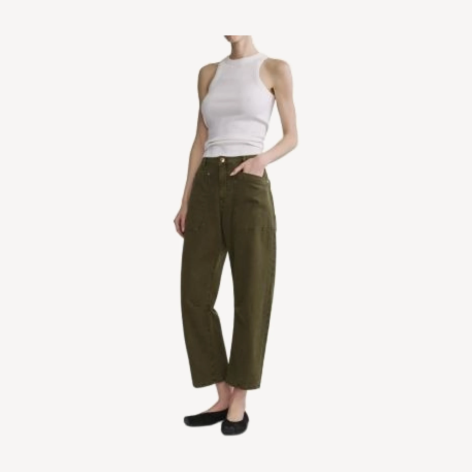 DL1961 Bilie Easy Barrel Petite Mid Rise 26 Jeans in Pine
