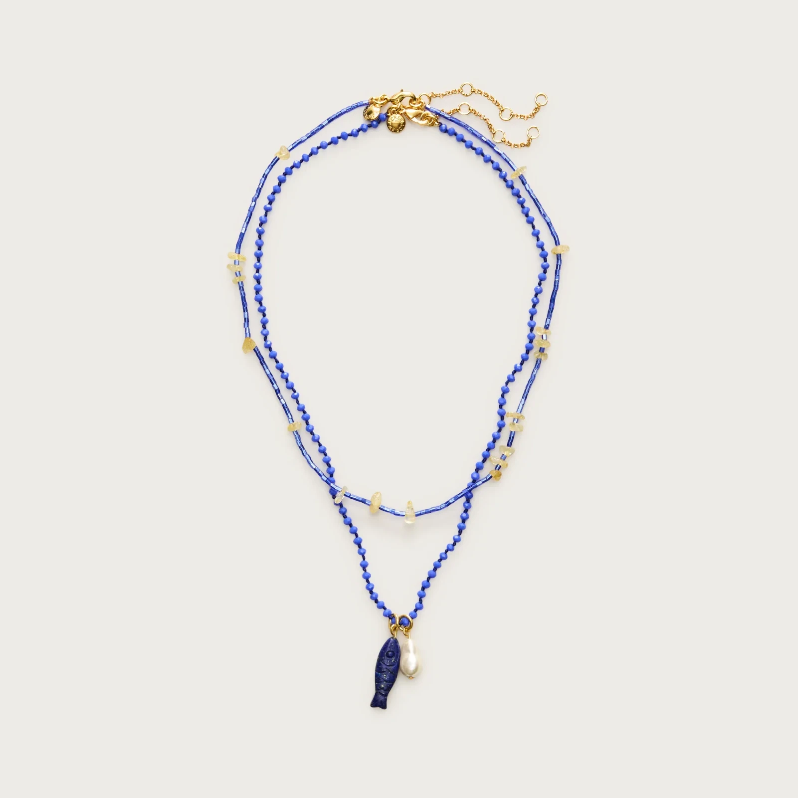 Fish charm necklaces set-of-two