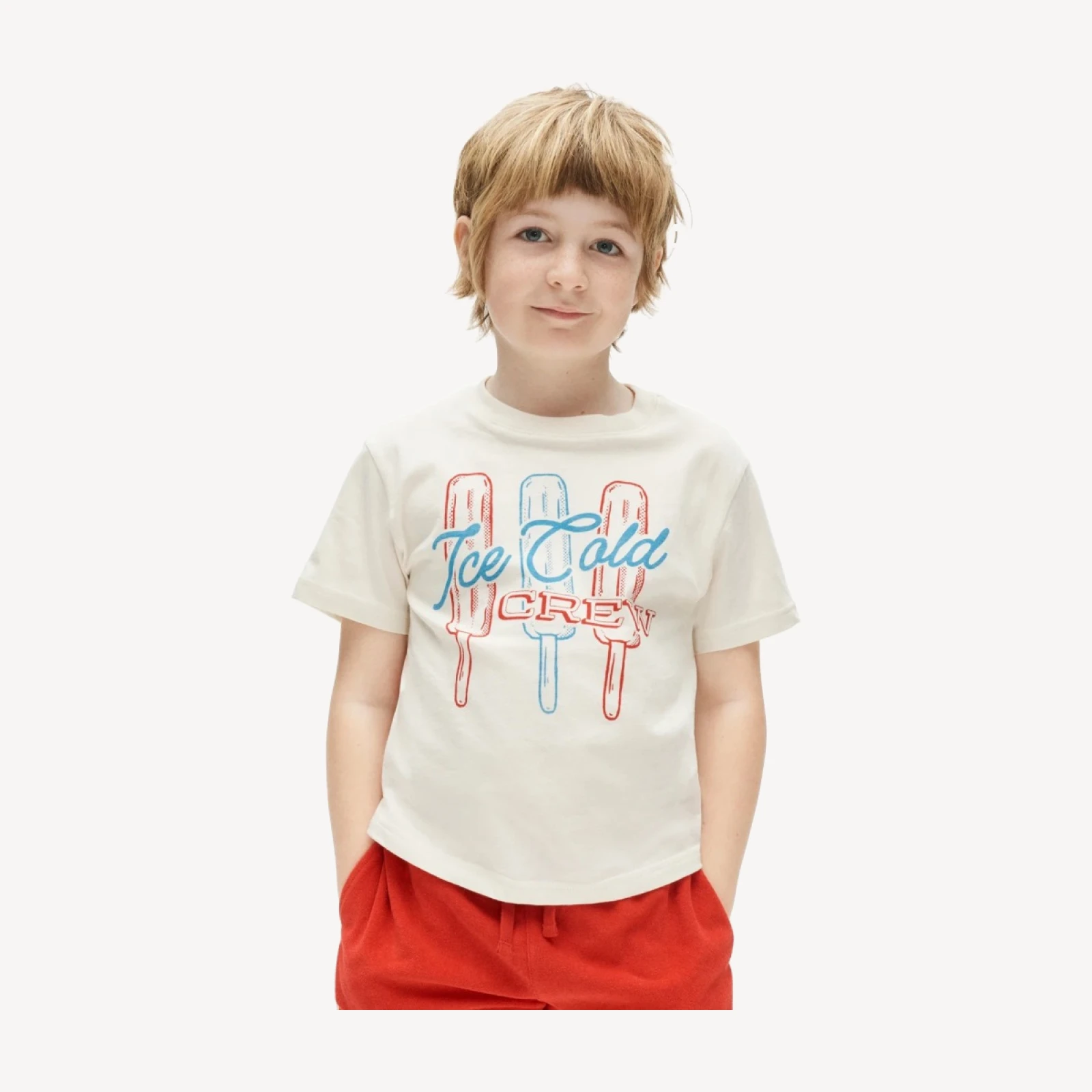 Kids' short-sleeve "Ice cold crew" graphic T-shirt