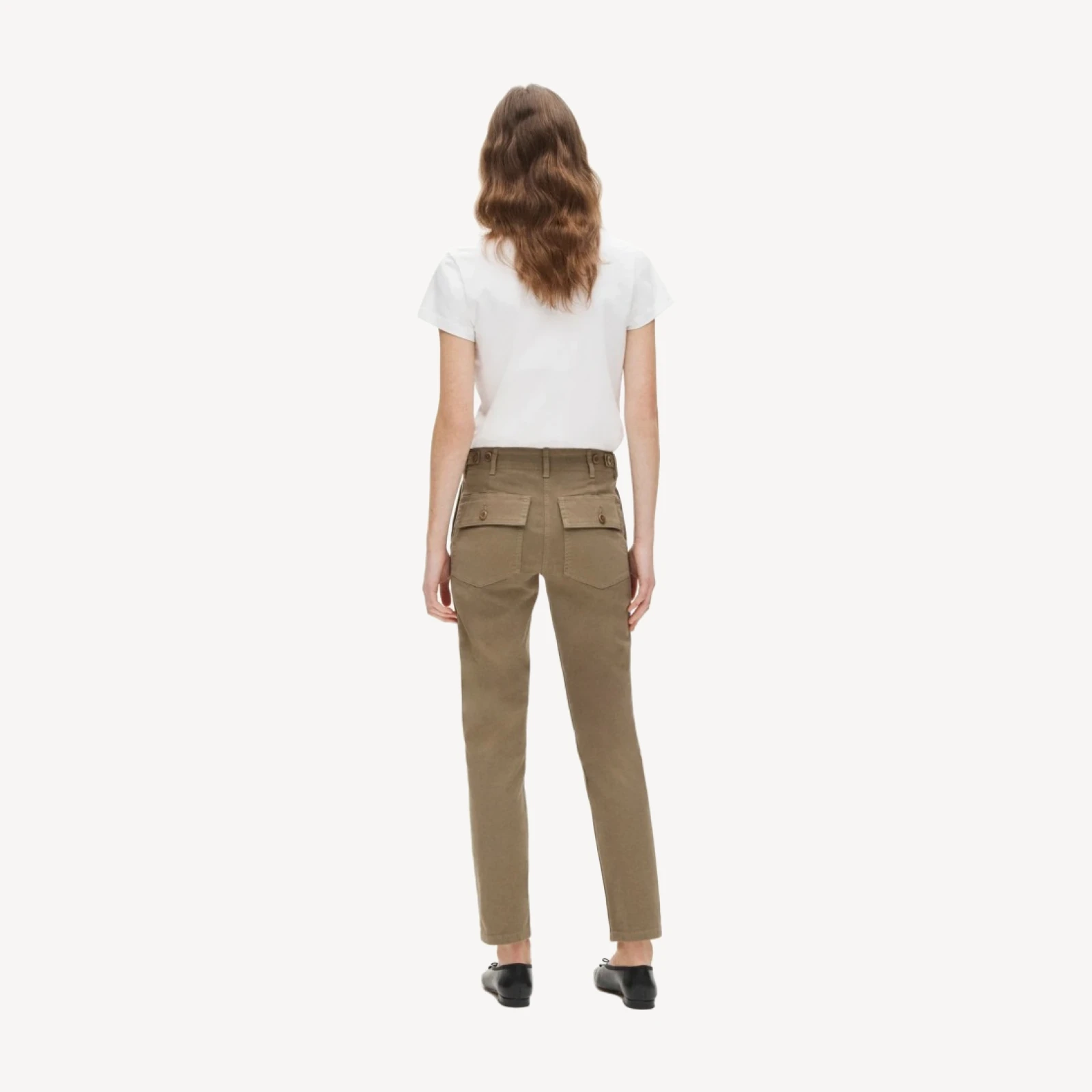 Patch-pocket slim chino pant