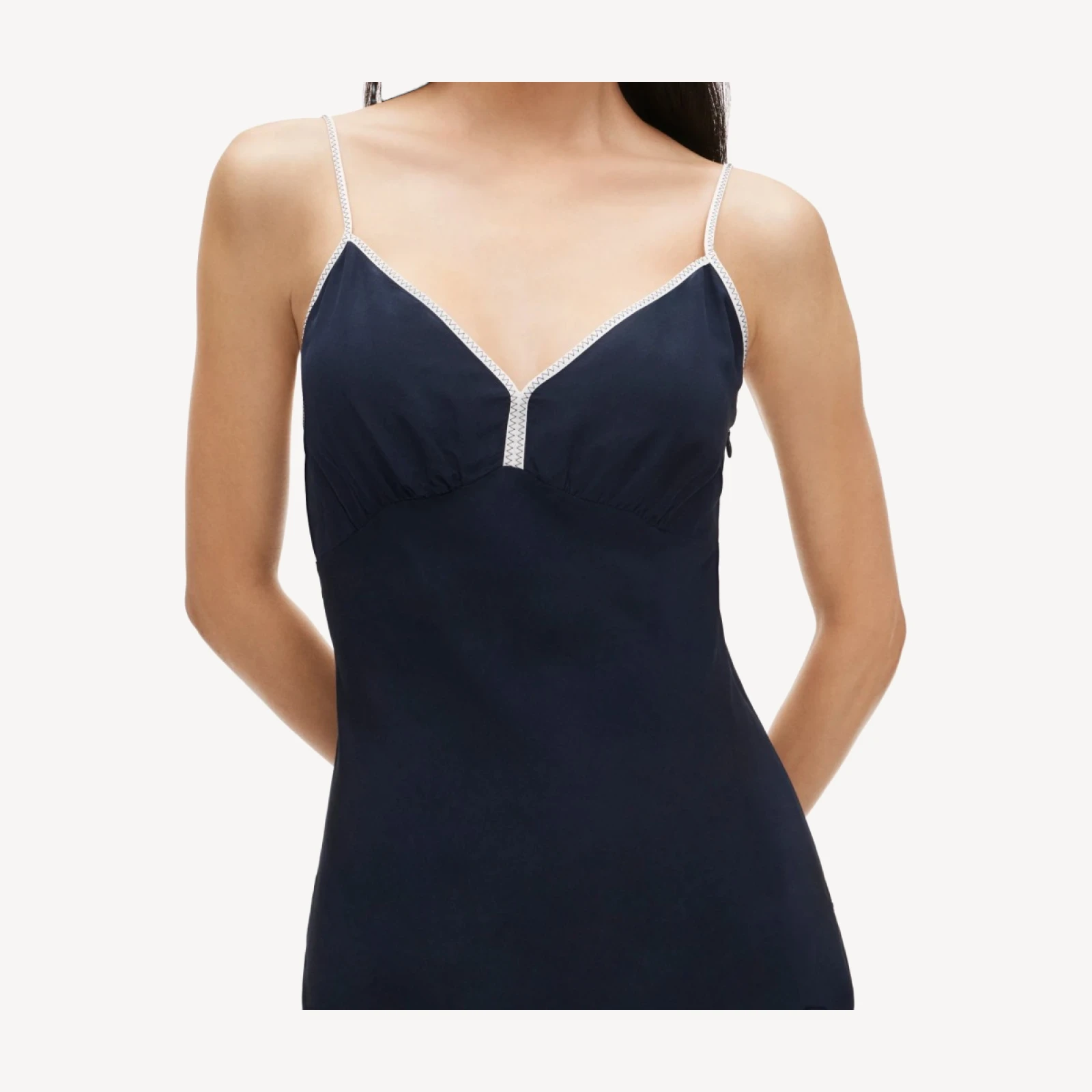 Slip dress in crepe de chine