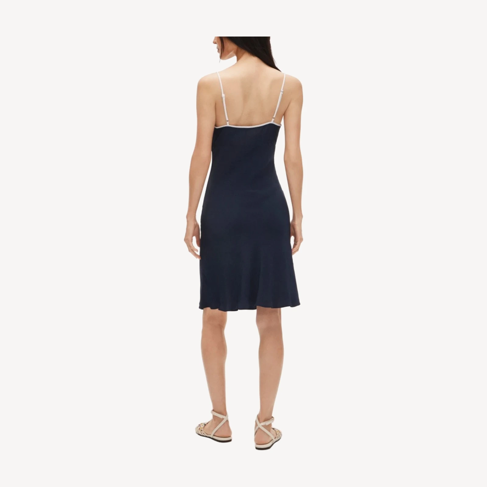 Slip dress in crepe de chine