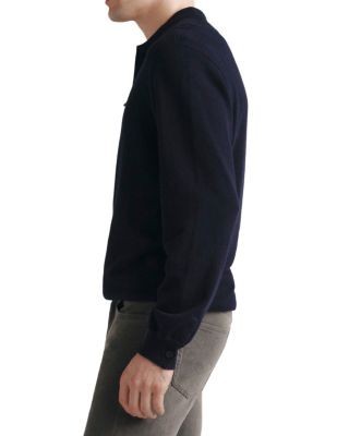 DL1961 Cotton & Cashmere Quarter Zip Polo Sweater