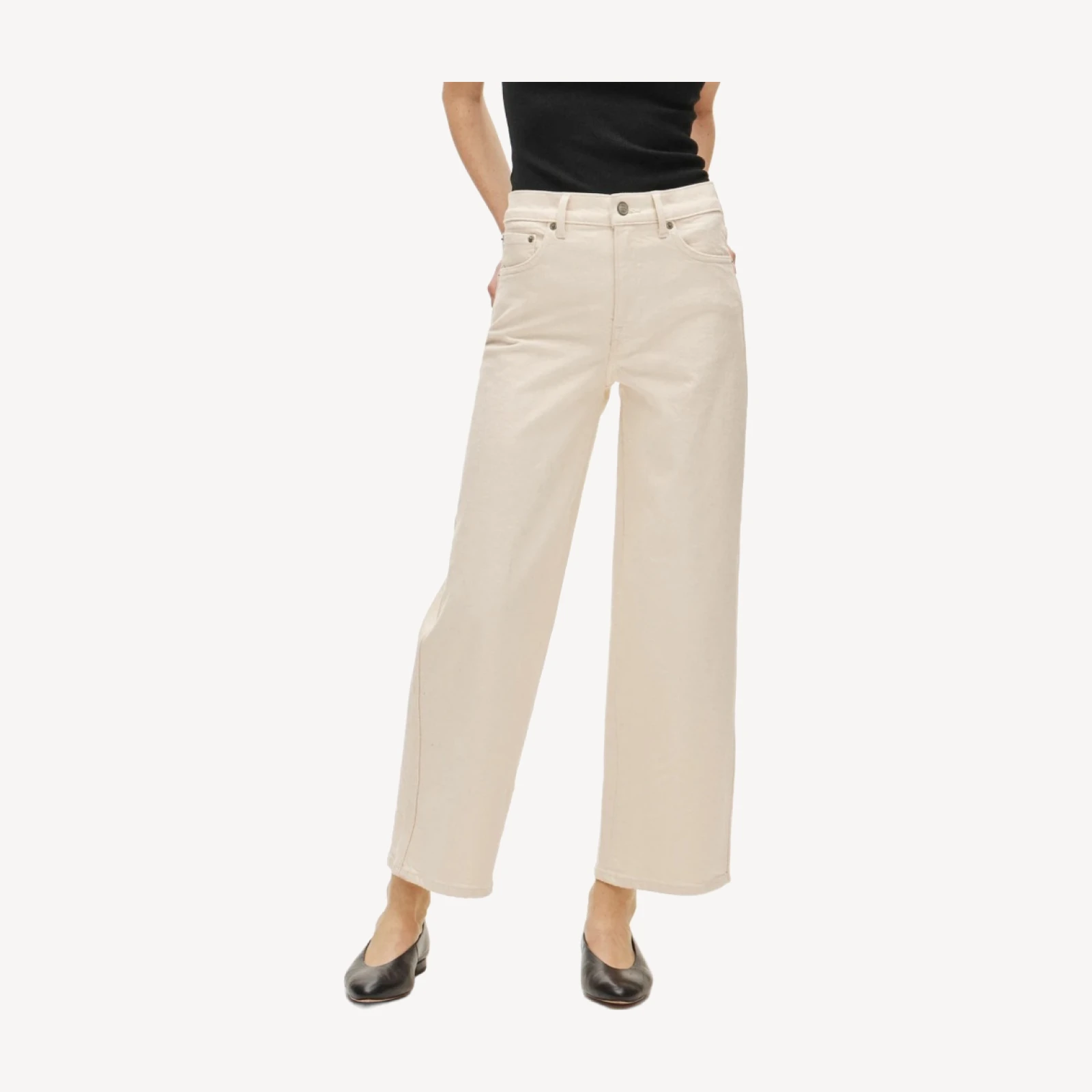 Everyday wide-leg ankle jean in semi-stretch
