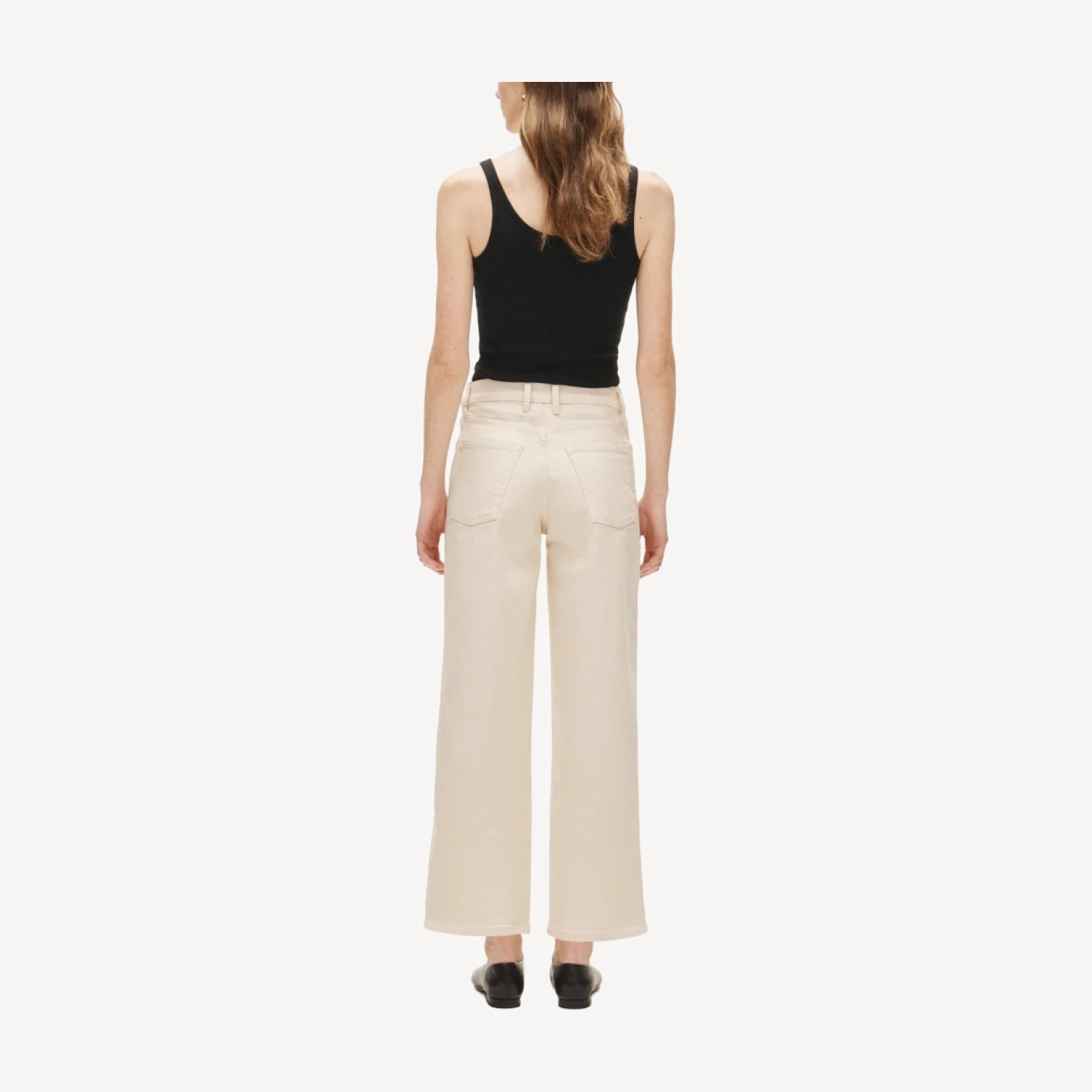 Everyday wide-leg ankle jean in semi-stretch
