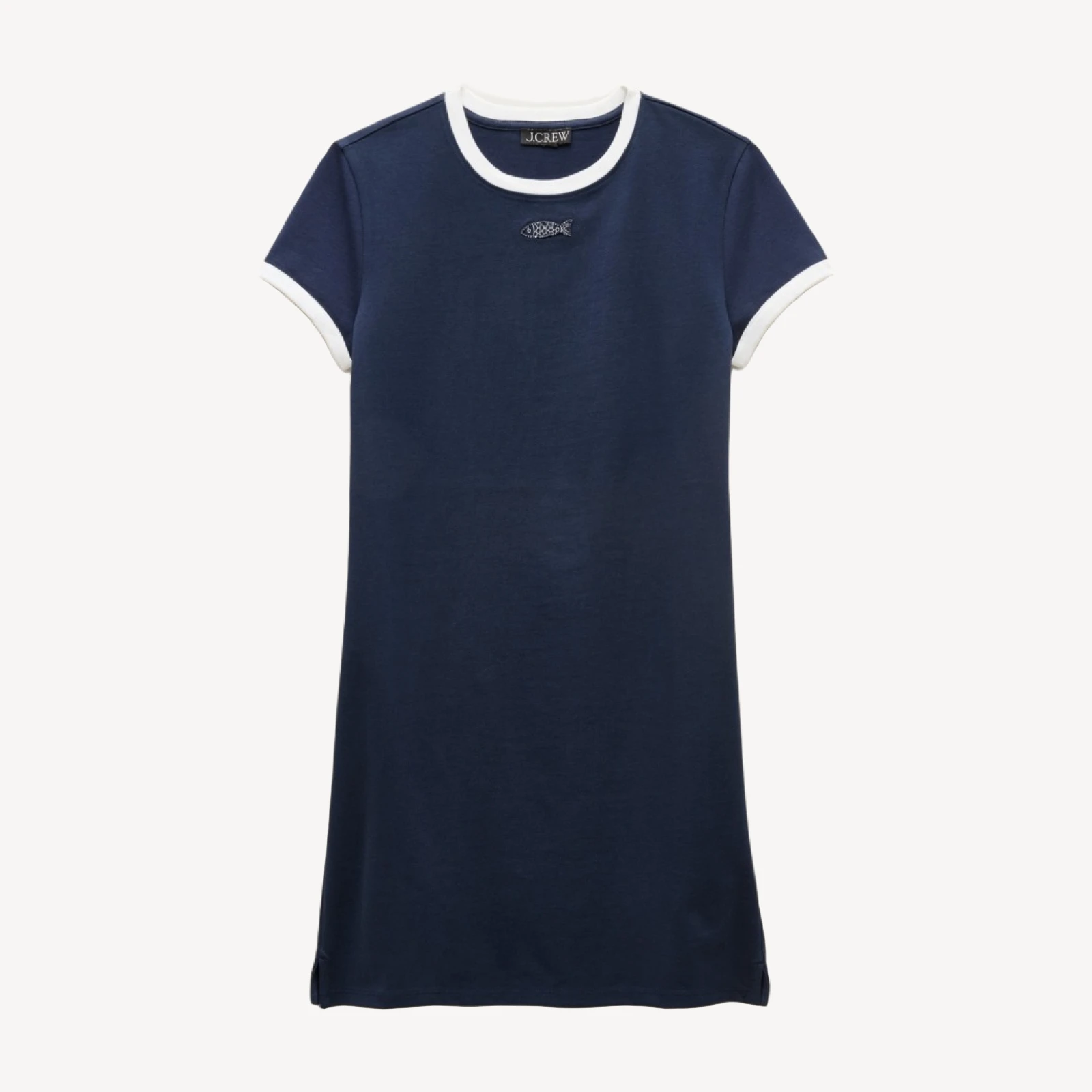 Vintage jersey embroidered ringer T-shirt dress