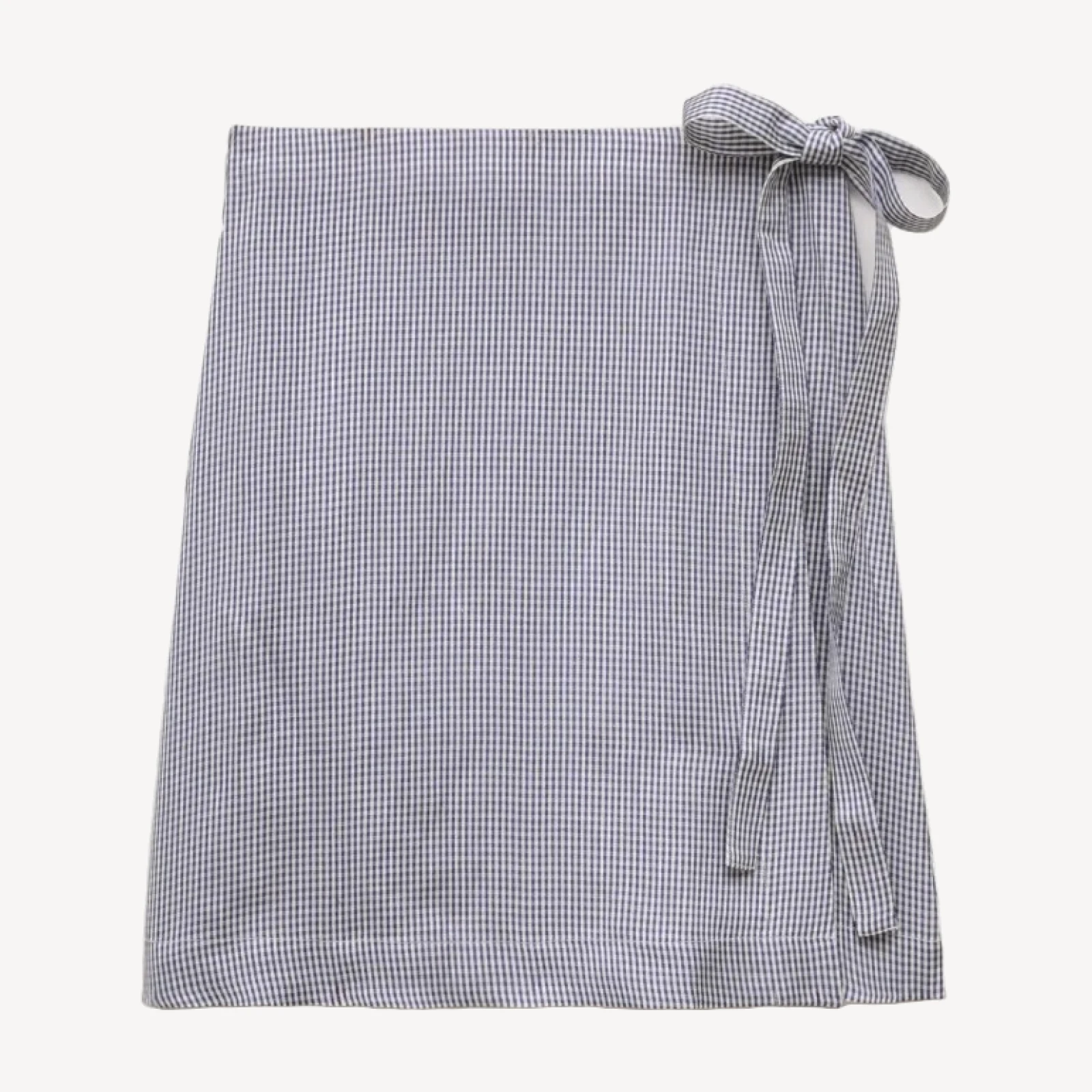 Faux-wrap skirt in gingham