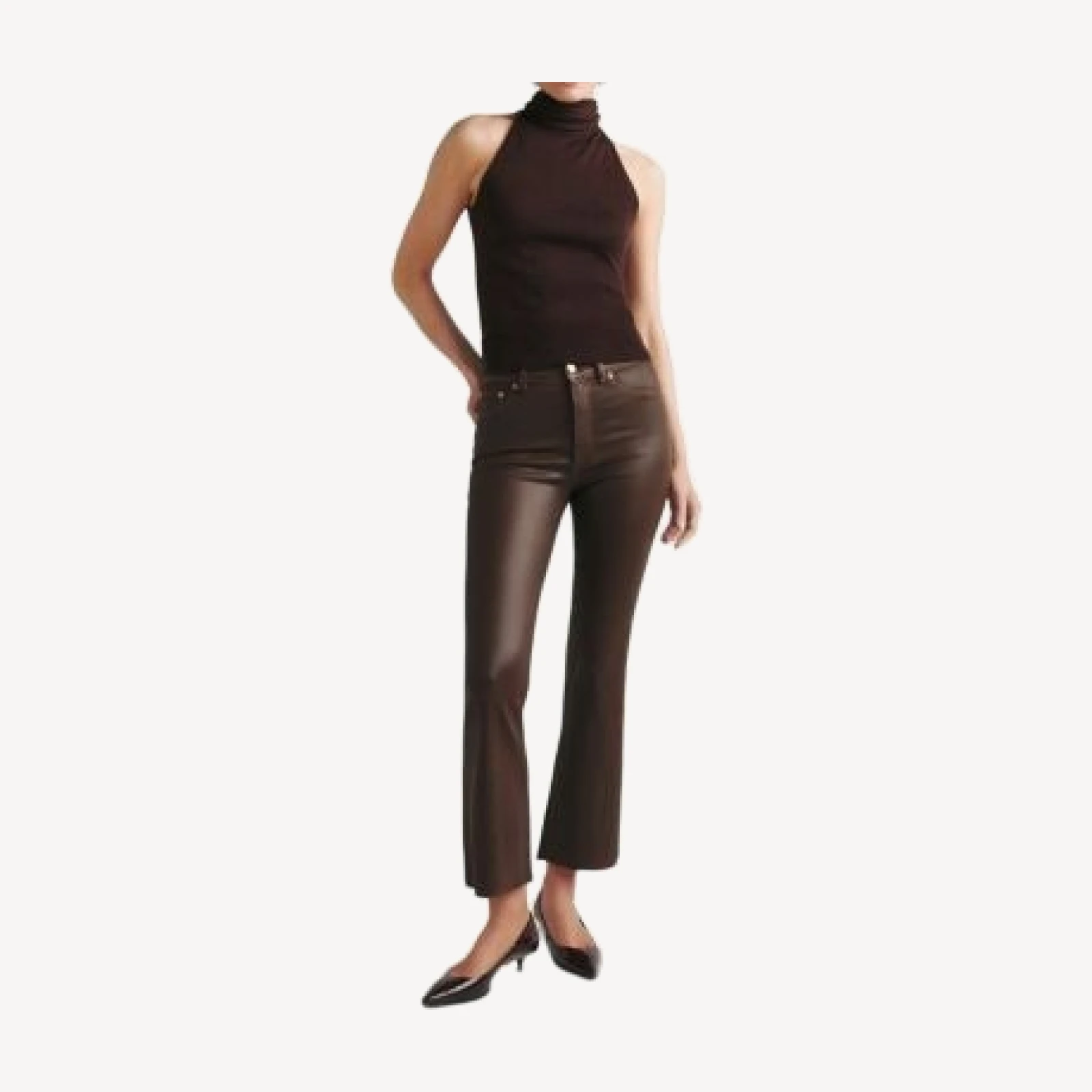 DL1961 Petite Bridget Instasculpt High Rise Bootcut Jeans in Brownstone Coated
