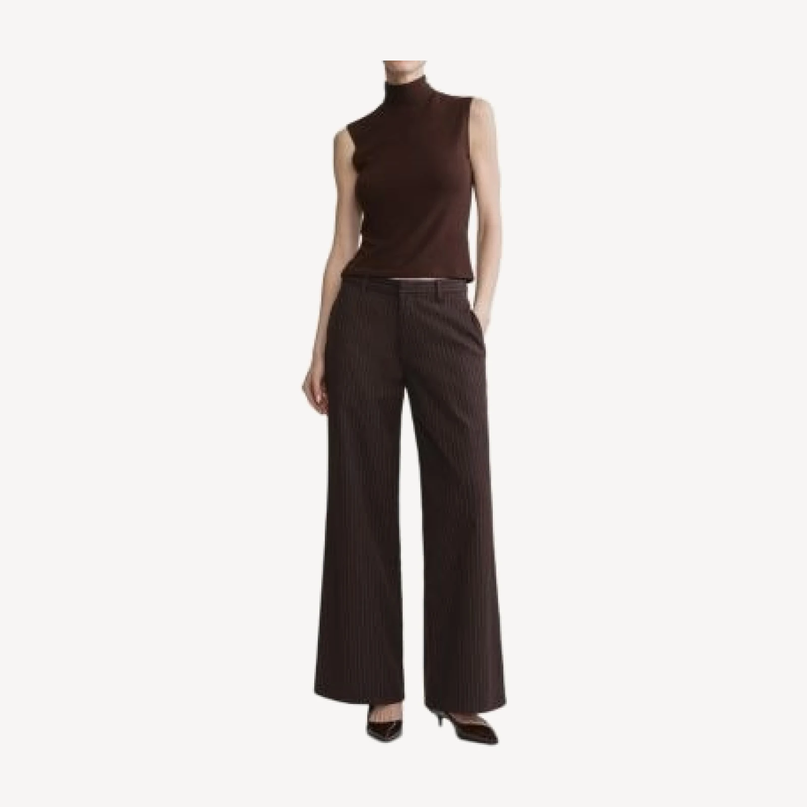 DL1961 Alex Baggy Wide Leg Low Rise Pants in Brown/Blue