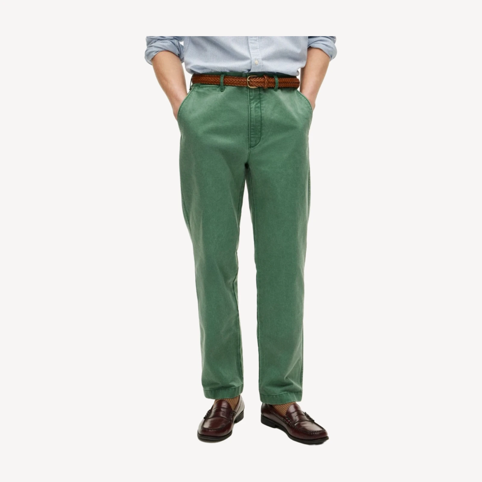 Broken-in Straight pigment-dyed chino pant