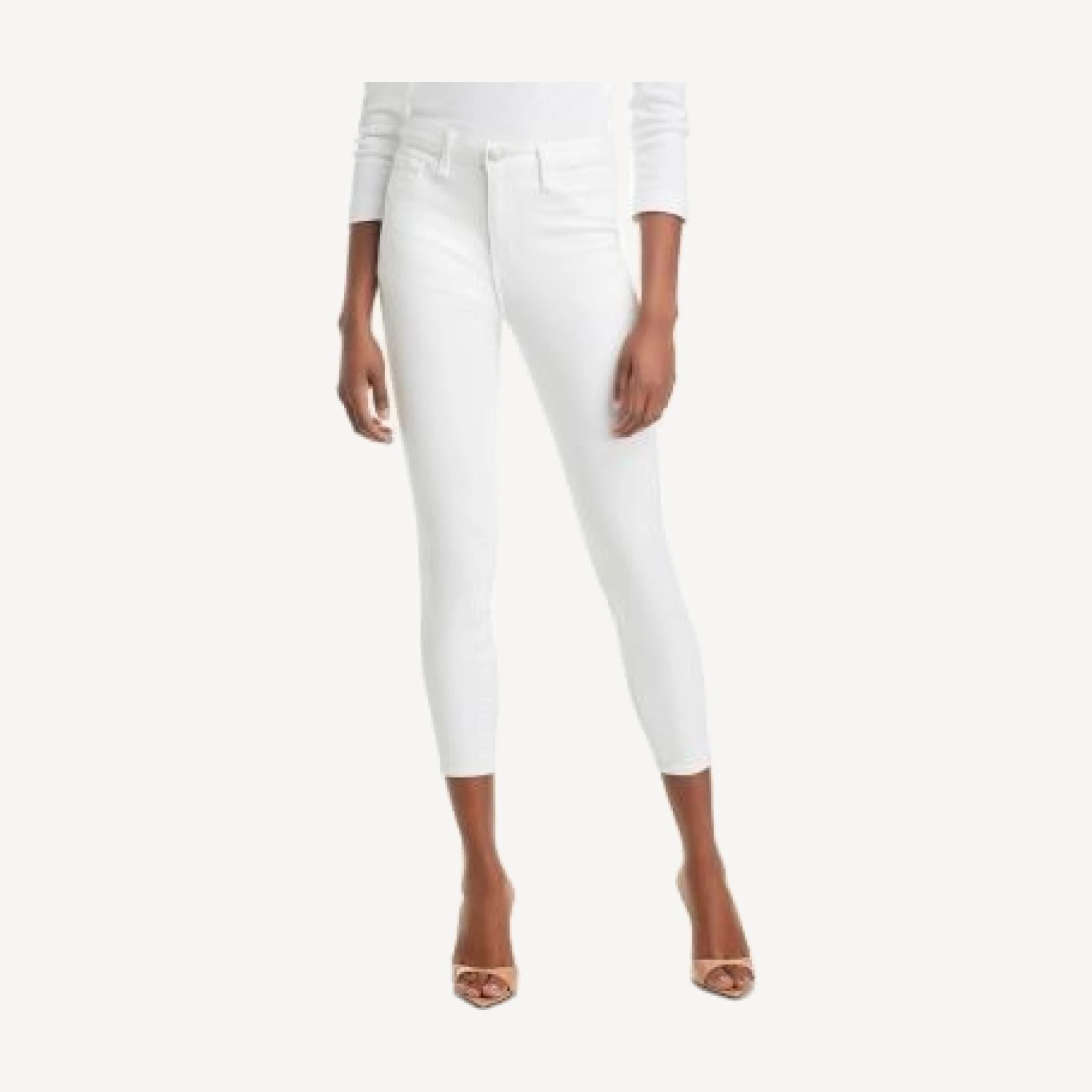 L'Agence Margot Cropped Jeans in Blanc