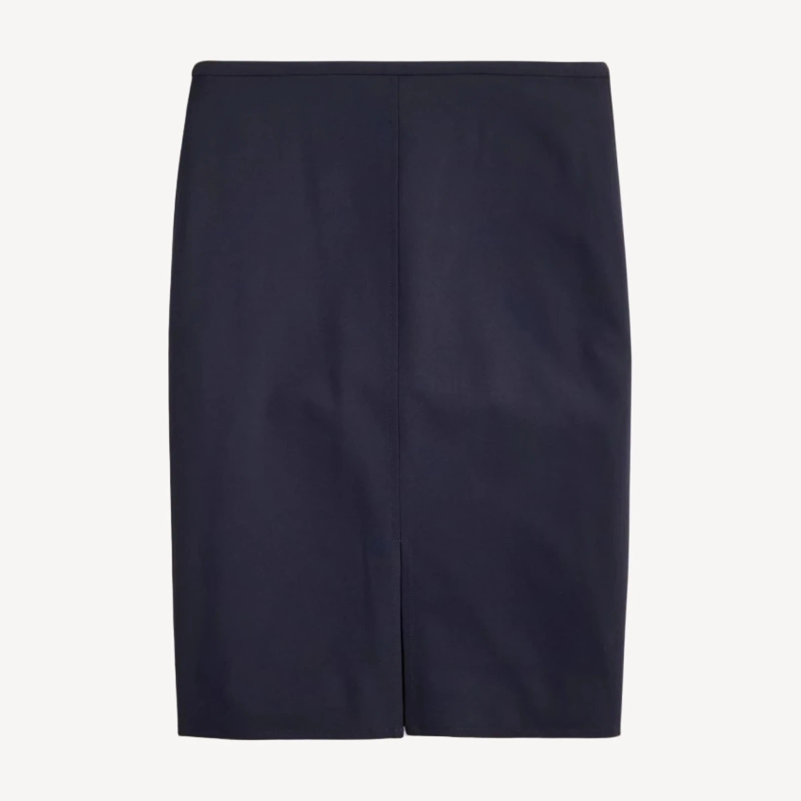 Pencil knee-length skirt in Italian bi-stretch wool blend