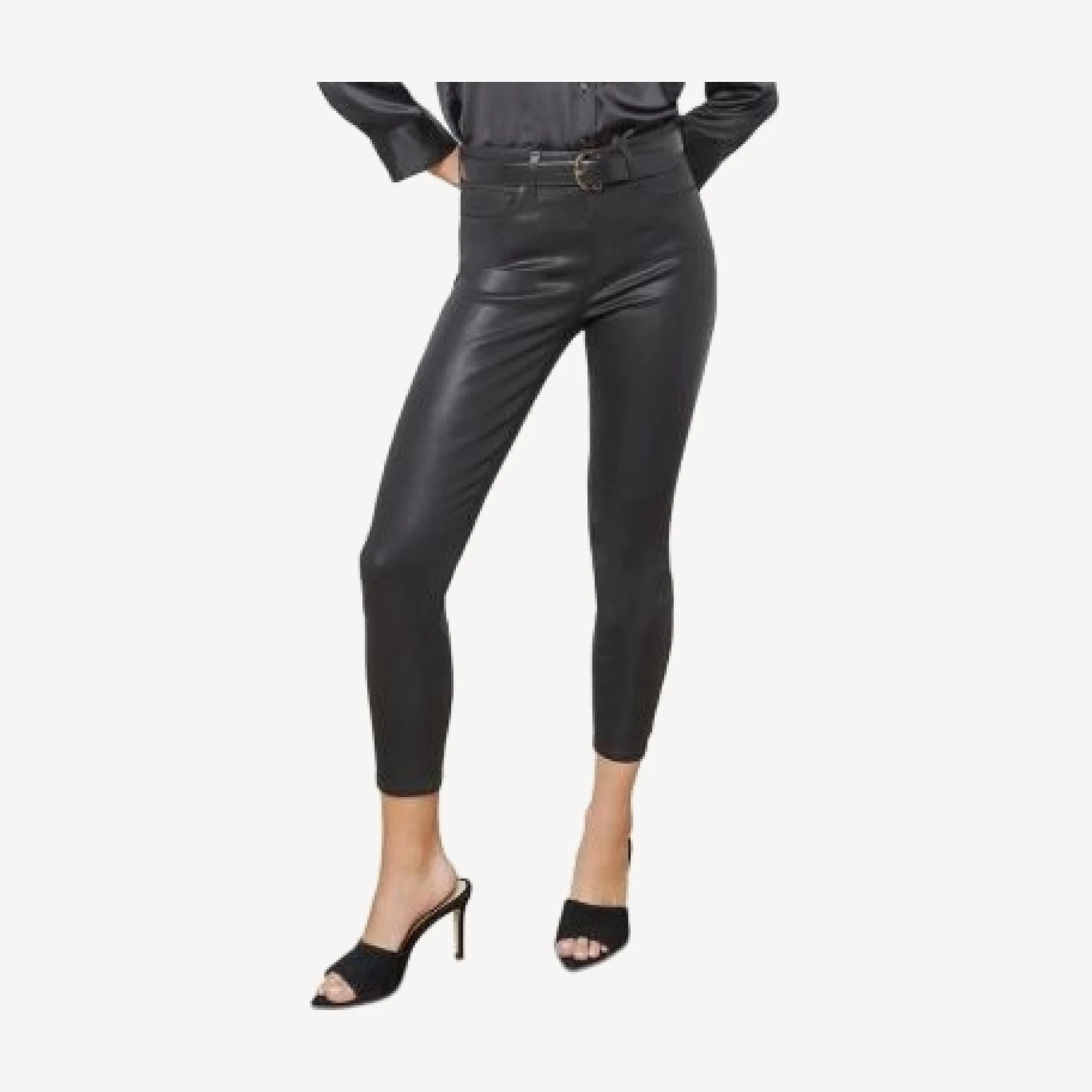 L'Agence Margot Skinny Jeans in Black Coated
