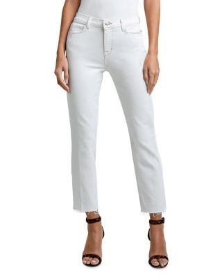 L'Agence Sada High Rise Crop Slim Jeans in Macadamia