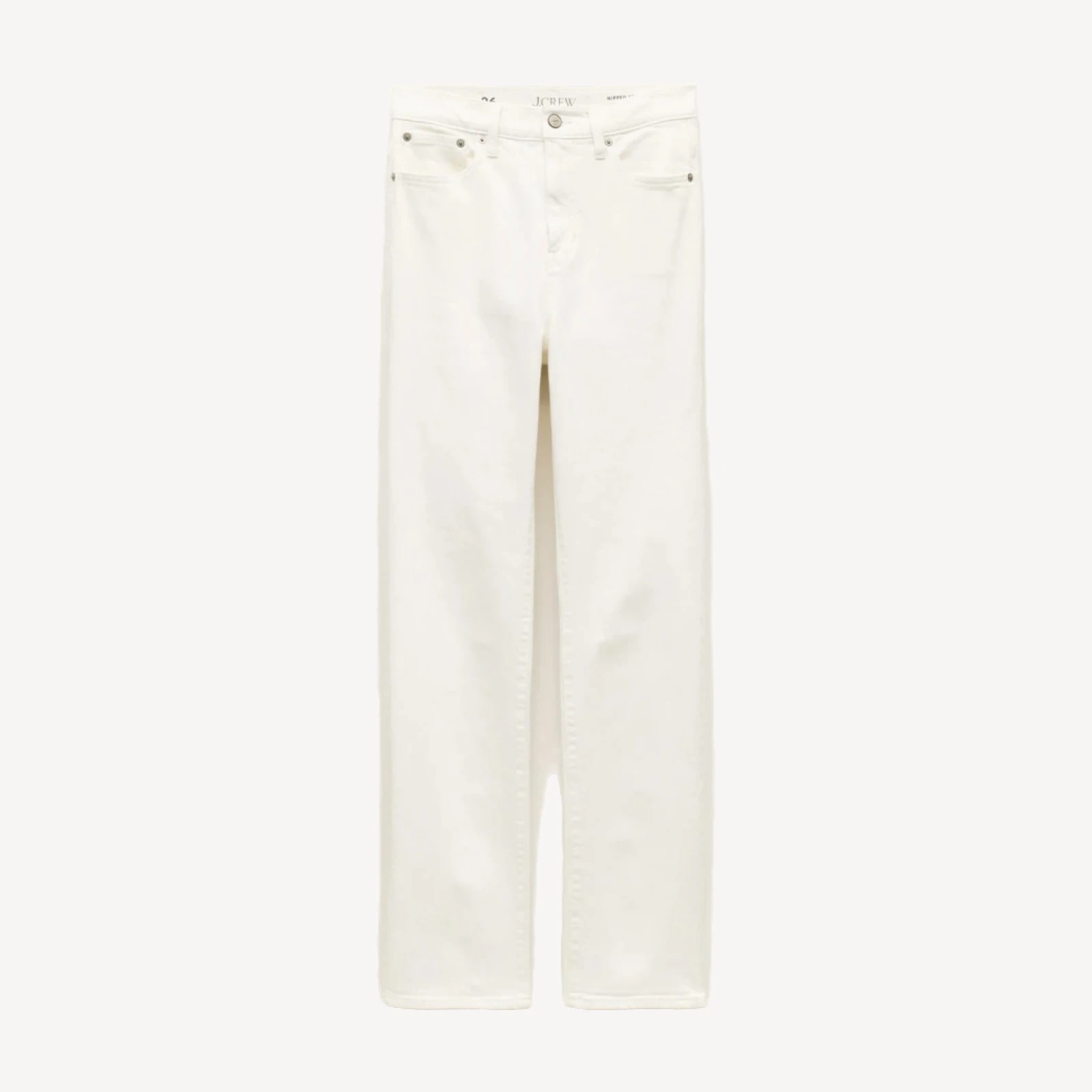 Nipped straight jean in stretch