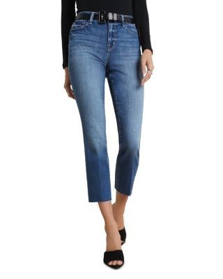 L'Agence Sada High Rise Cropped Slim Leg Jeans in Cambridge