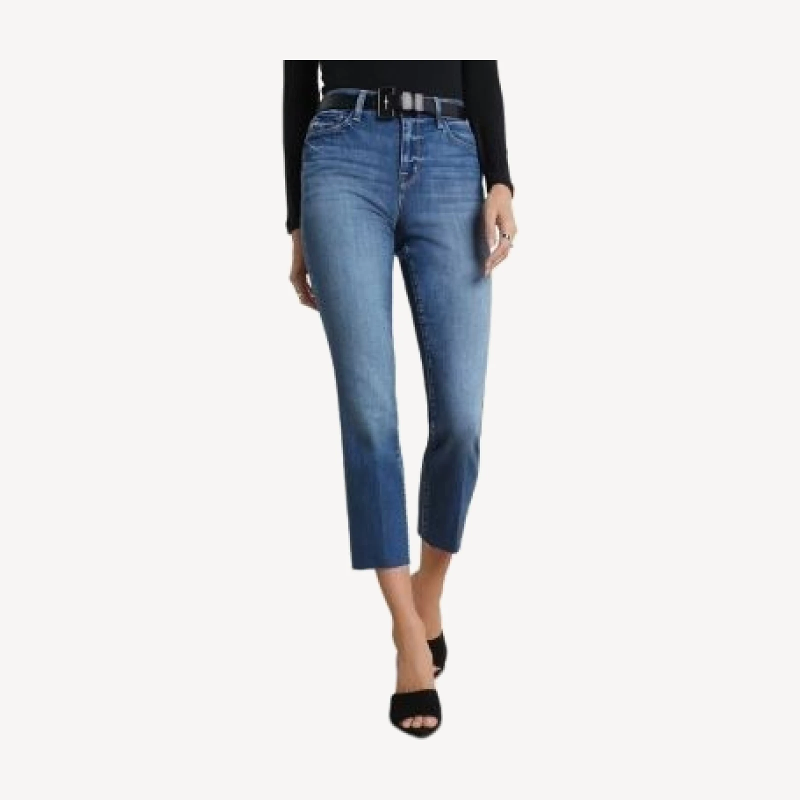 L'Agence Sada High Rise Cropped Slim Leg Jeans in Cambridge