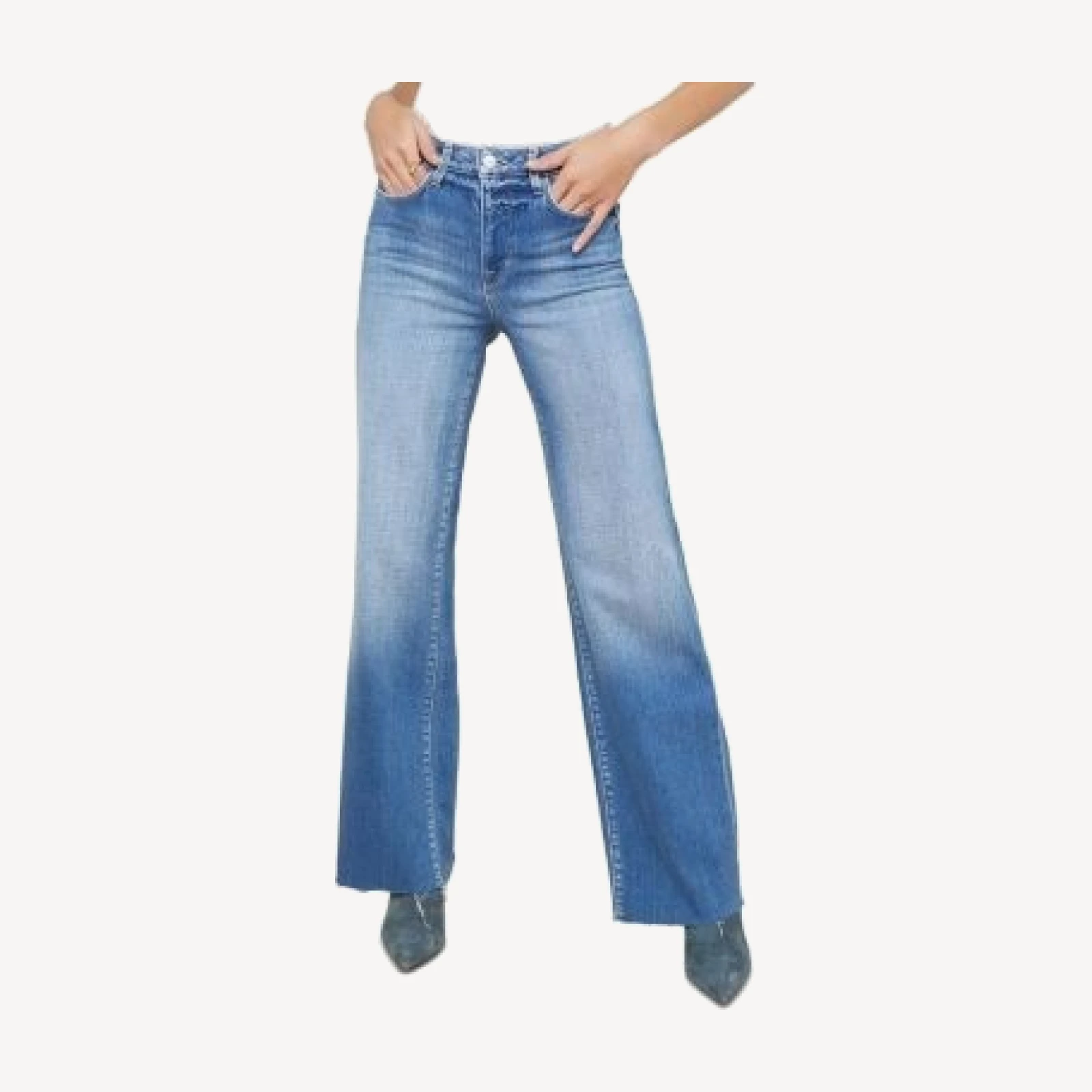 L'Agence Scottie High Rise Wide Leg Jeans in Hayward