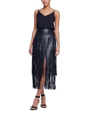 L'Agence Karolina Tiered Fringe Midi Skirt, photo 4