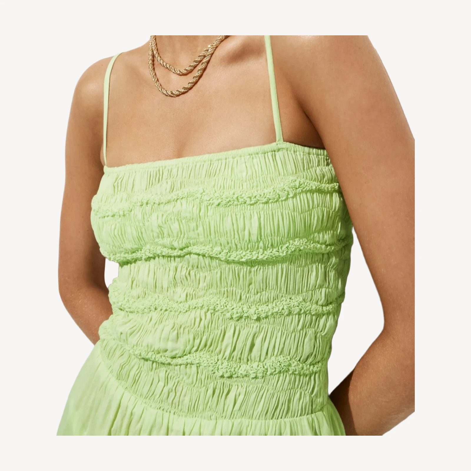Wave maxi dress in cotton voile
