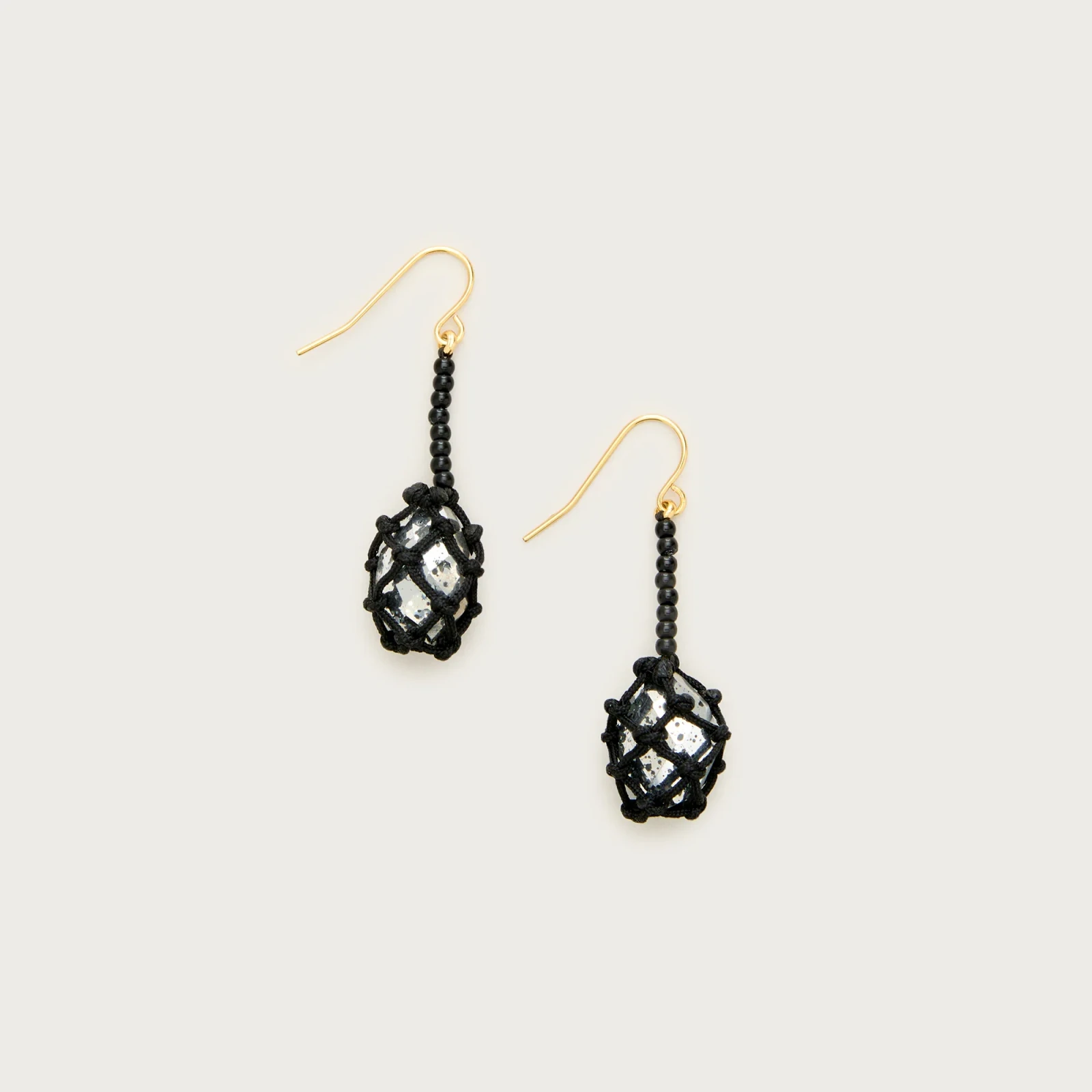 Crystal net earrings