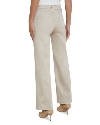L'Agence Scottie High Rise Wide Leg Jeans in Biscuit, photo 3