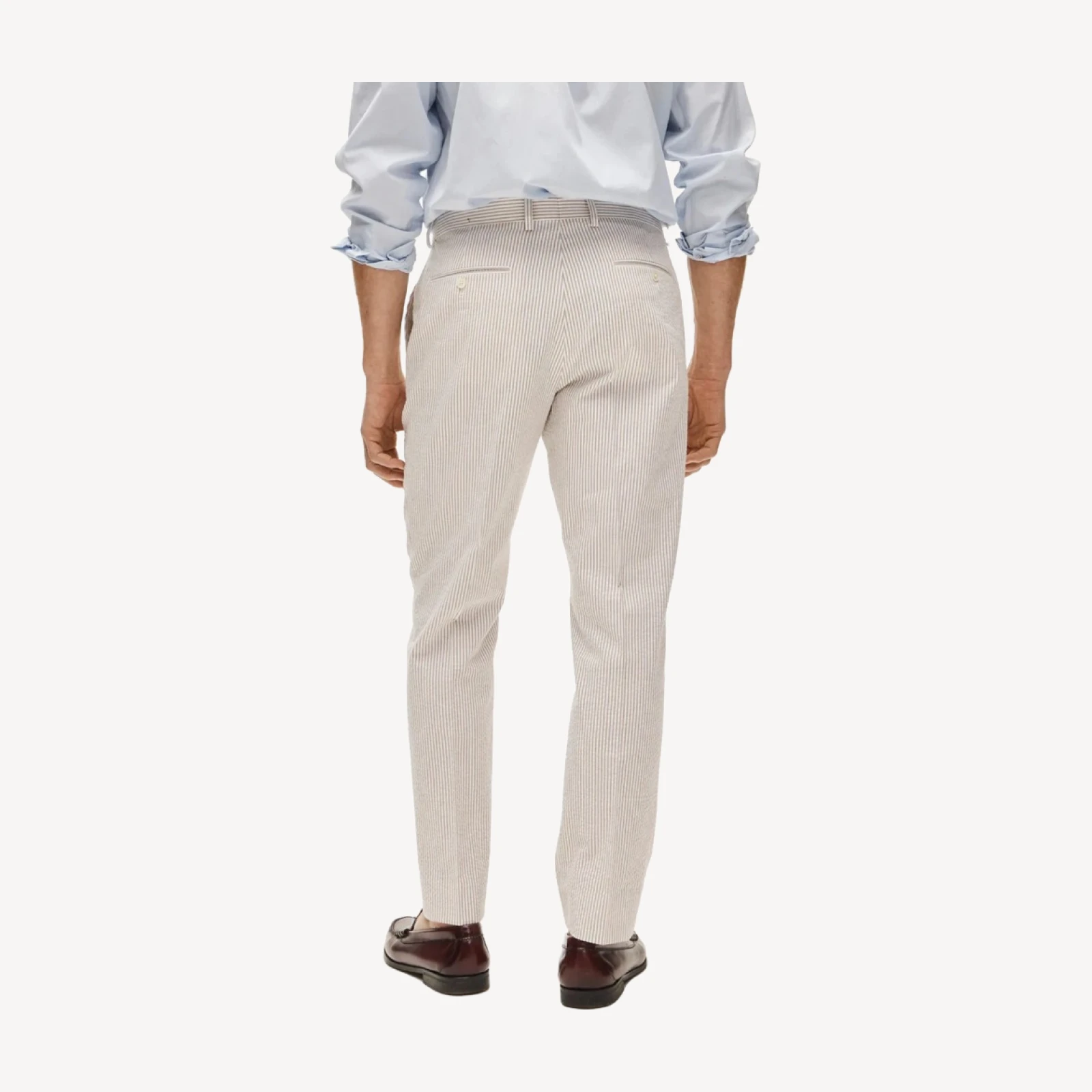 Ludlow Slim-fit suit pant in cotton seersucker