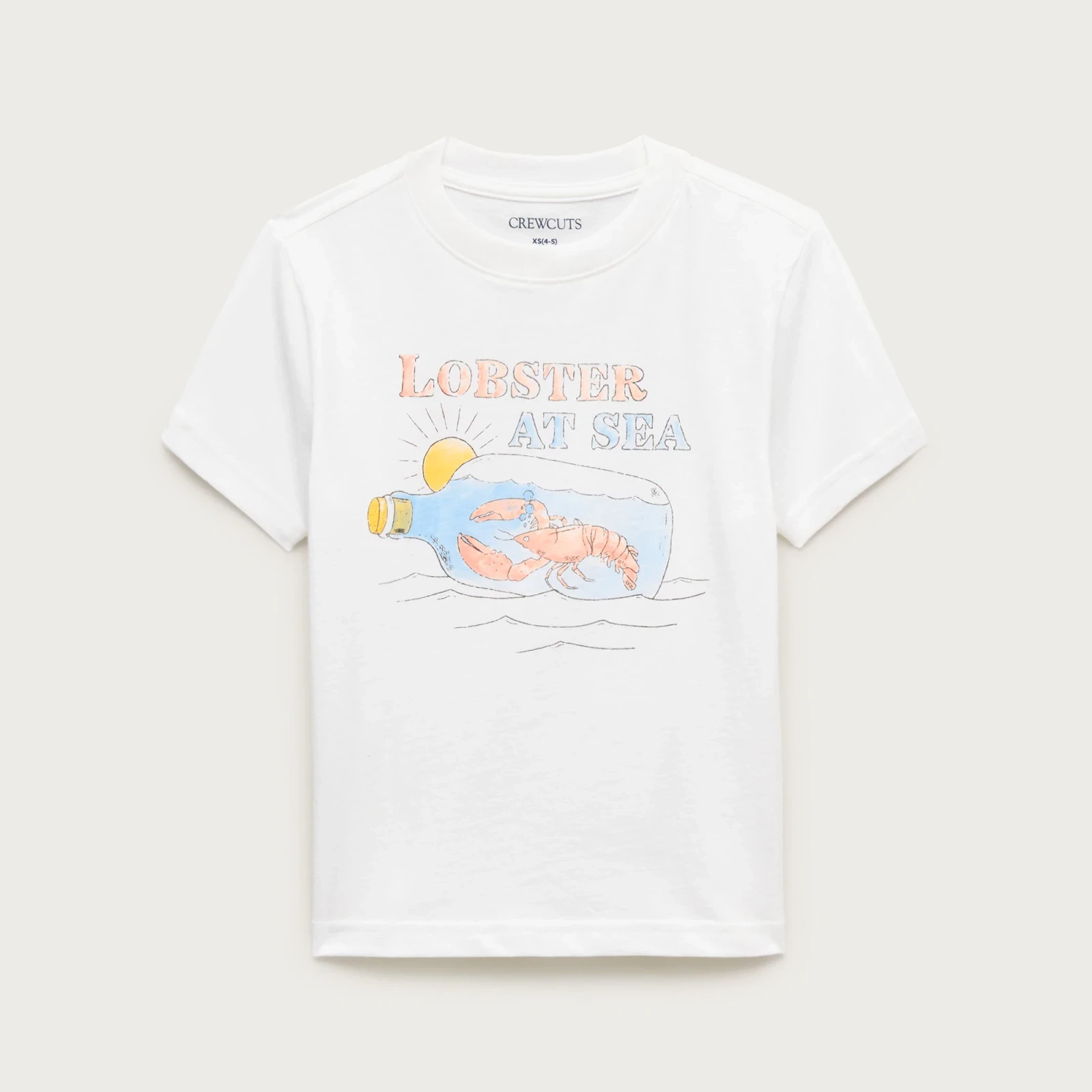 Kids' short-sleeve "Lobster at sea" graphic T-shirt