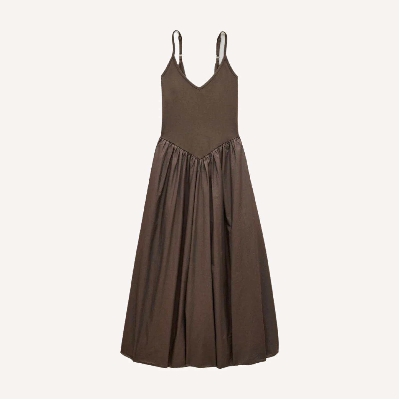 Basque-waist mixy dress