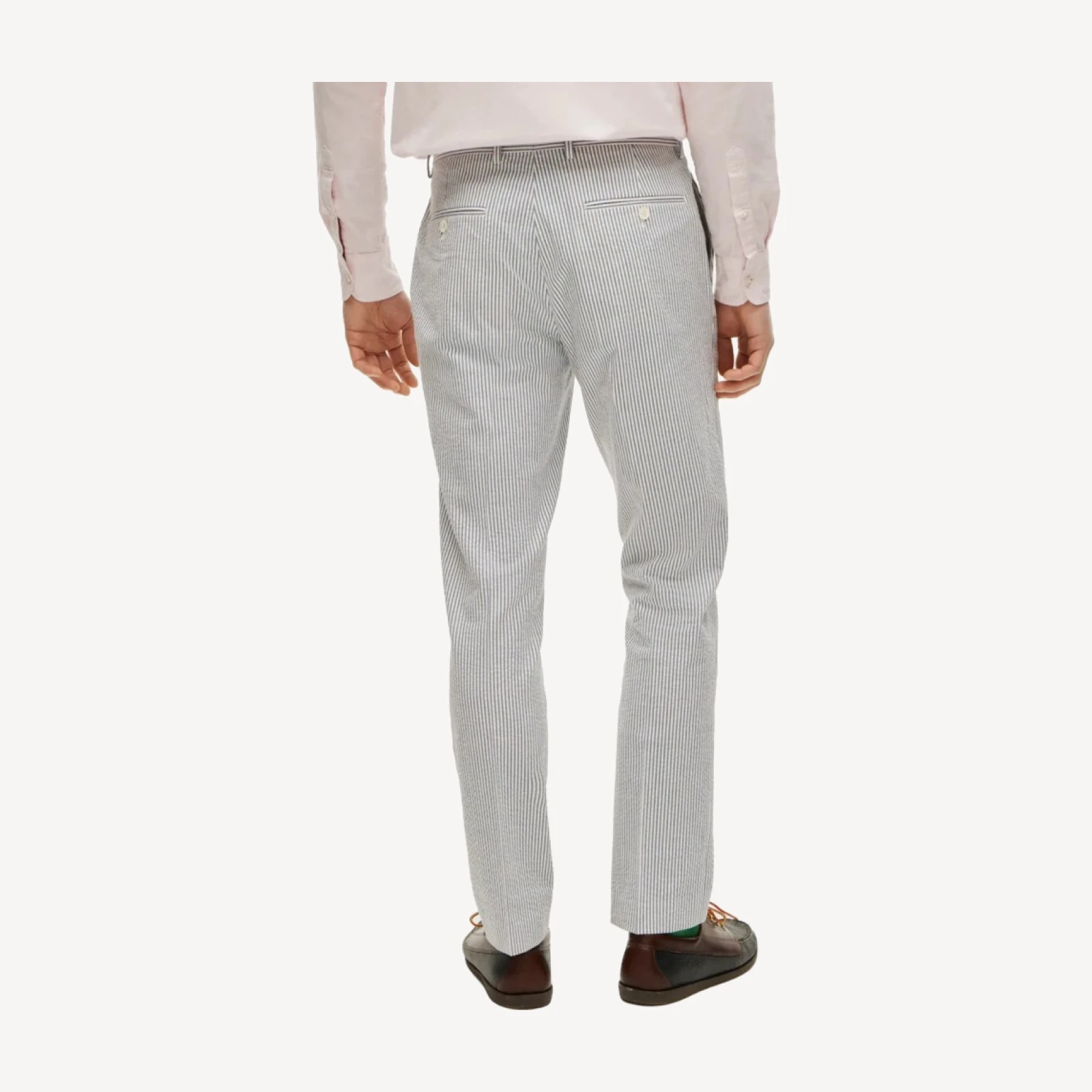 Ludlow Slim-fit suit pant in cotton seersucker