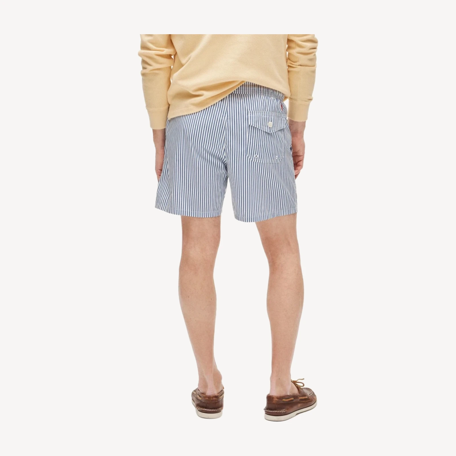 6" stretch swim trunk in cotton blend