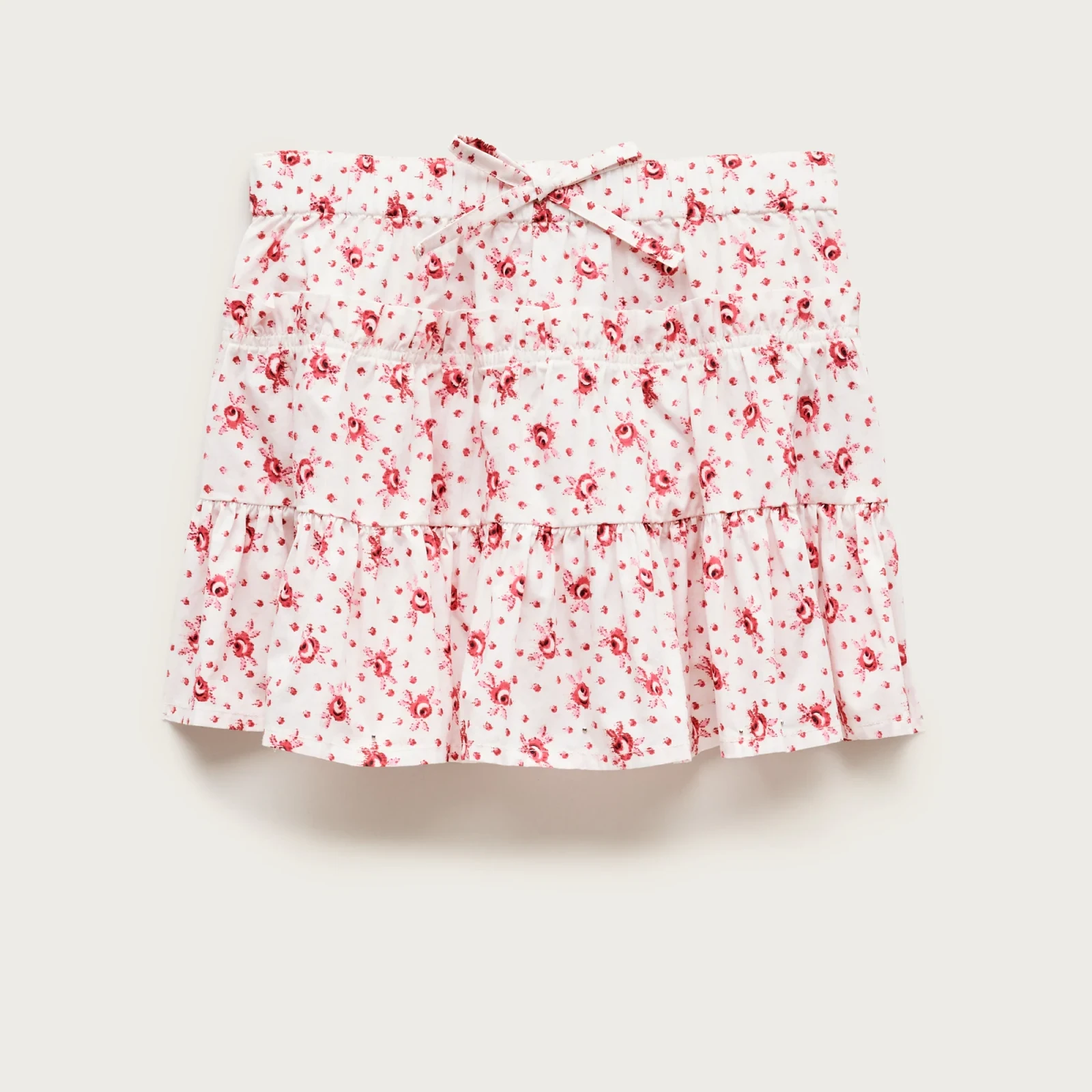 Girls' tiered skirt in floral