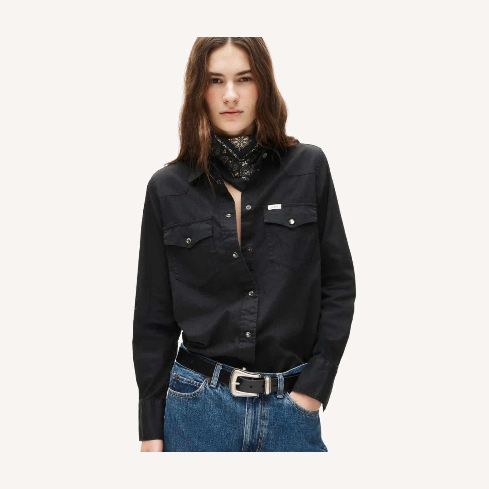 Women's Lee® X J.Crew Jules garment-dyed western button-up shirt