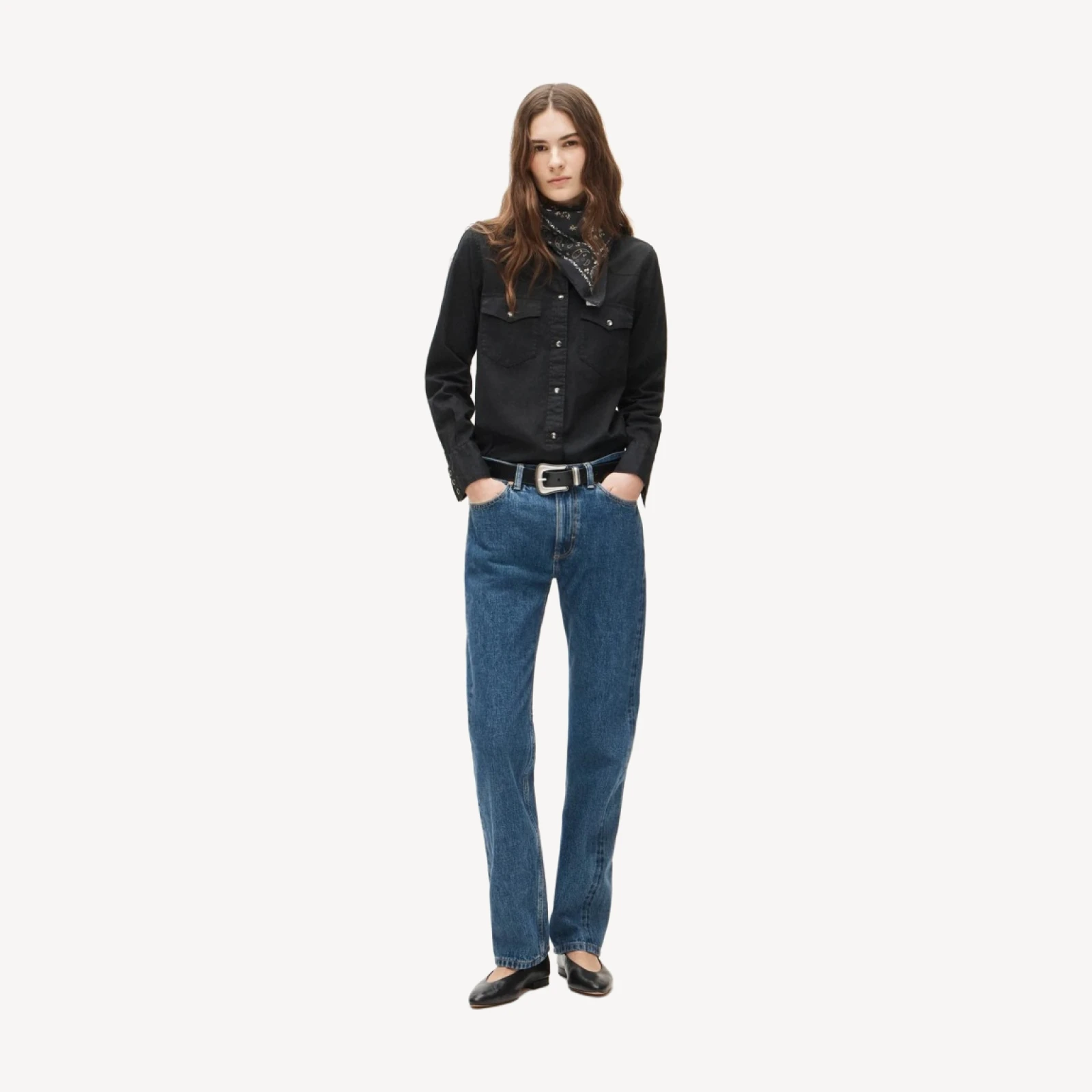 Women's Lee® X J.Crew Jules garment-dyed western button-up shirt