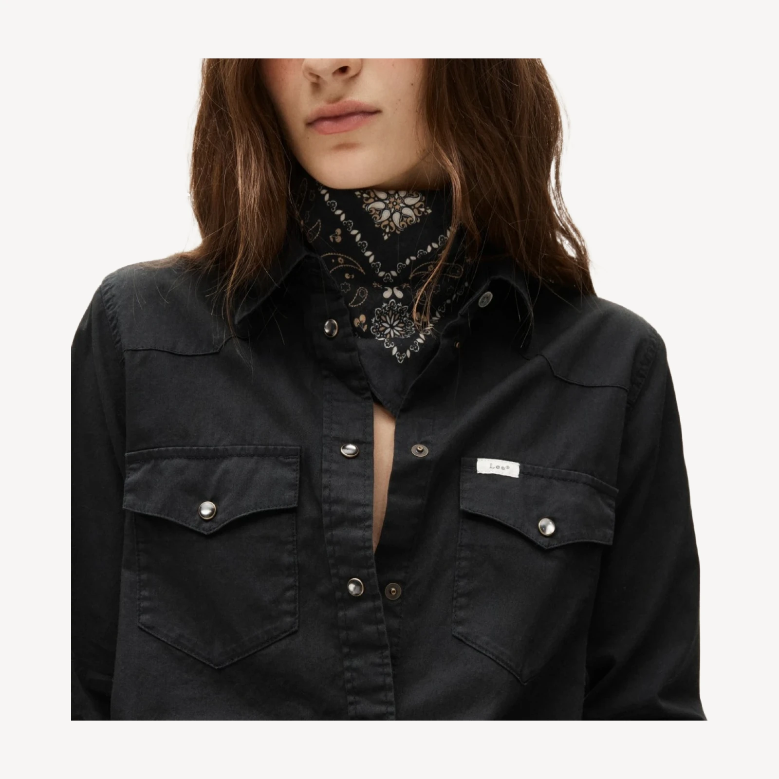 Women's Lee® X J.Crew Jules garment-dyed western button-up shirt