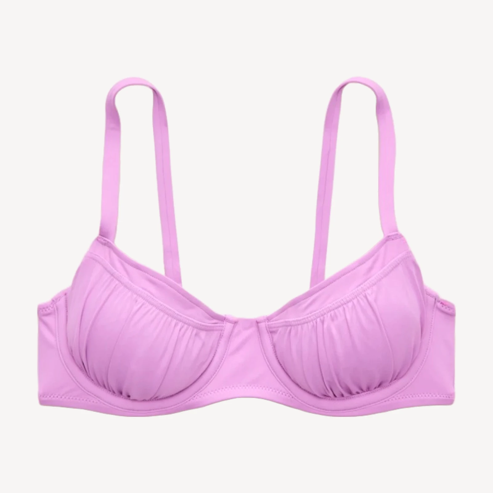 Ruched underwire bikini top