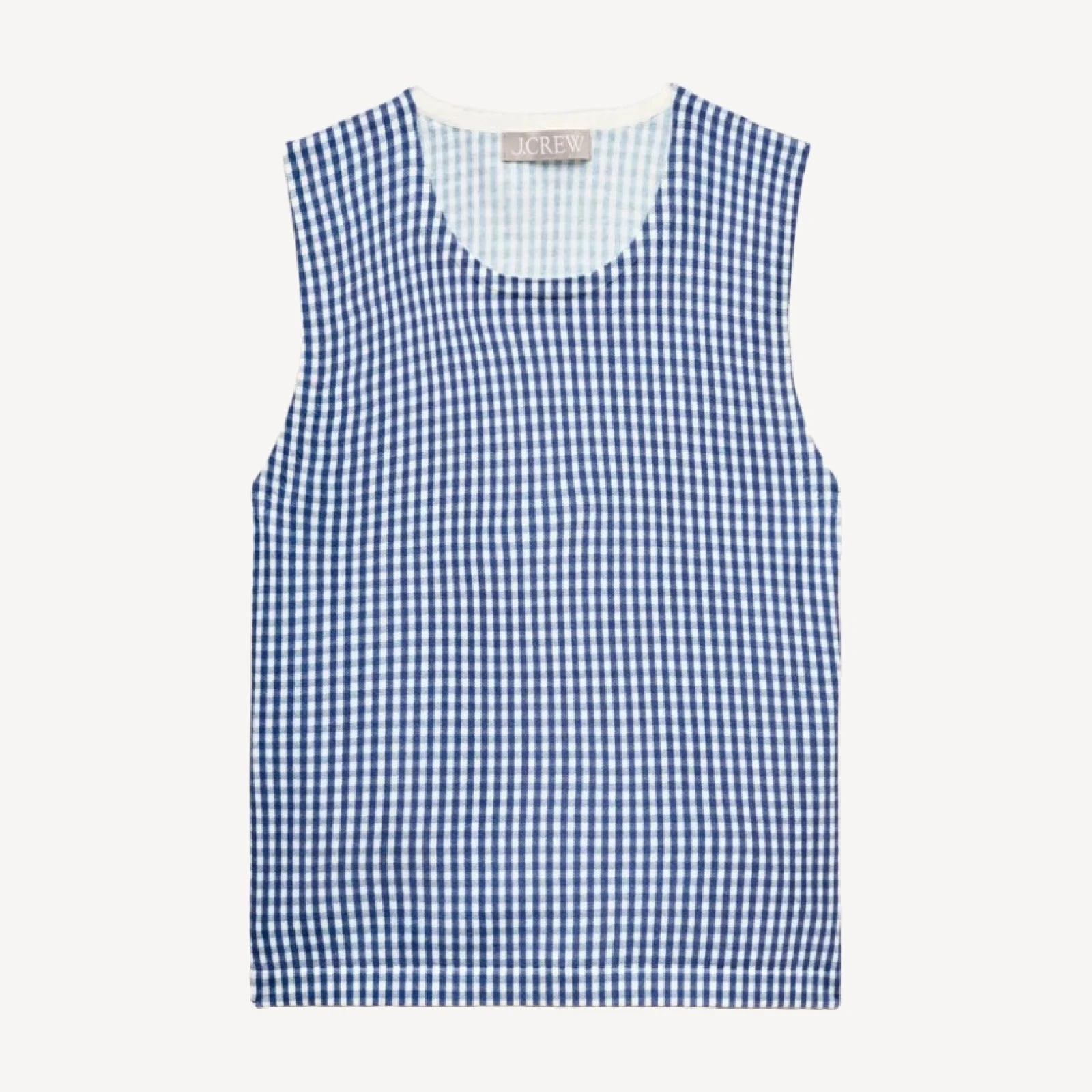 Jackie sweater shell in gingham