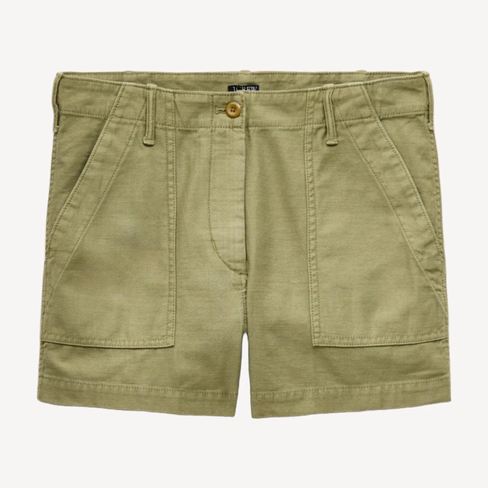 Utility-pocket short in sateen